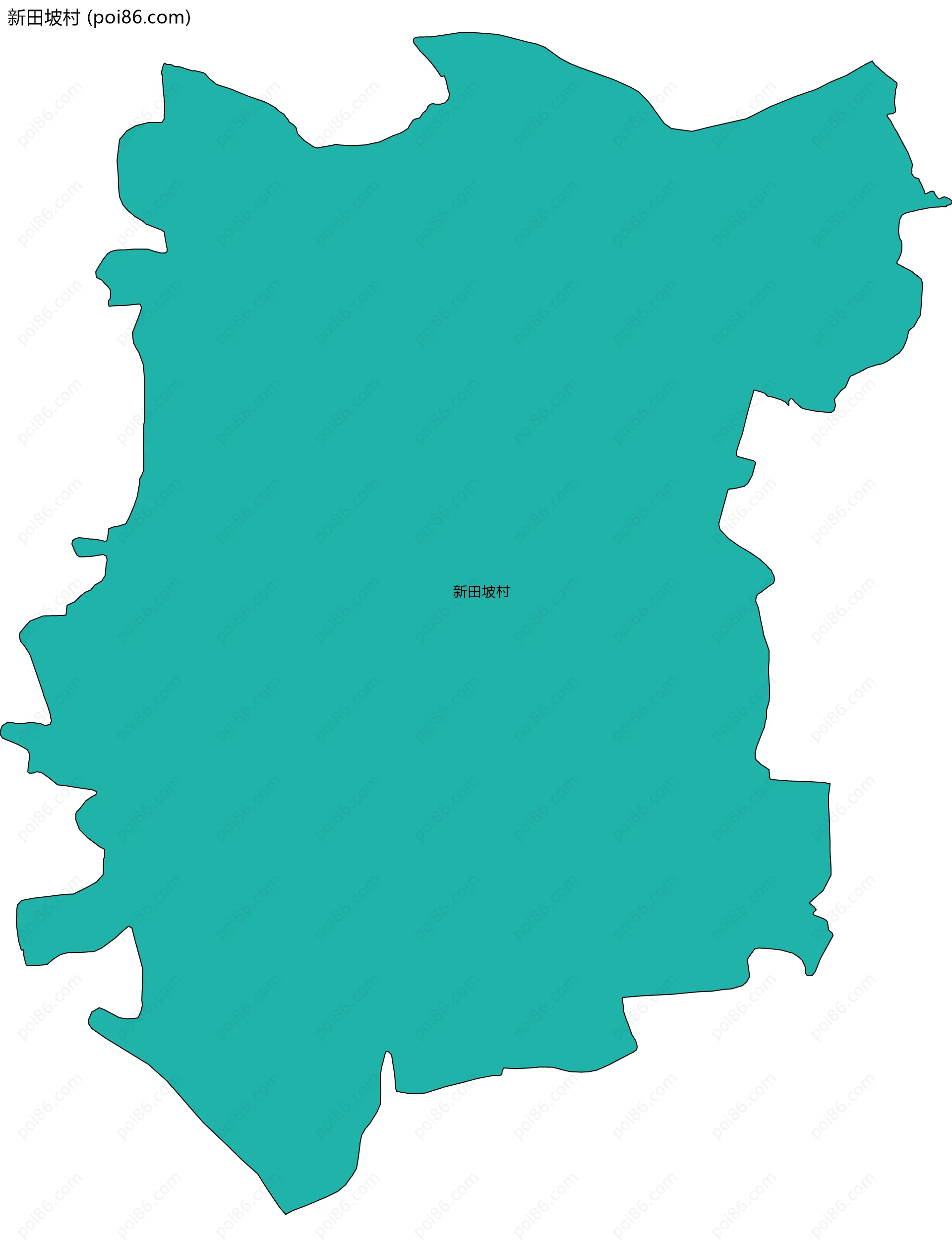 新田坡村边界地图