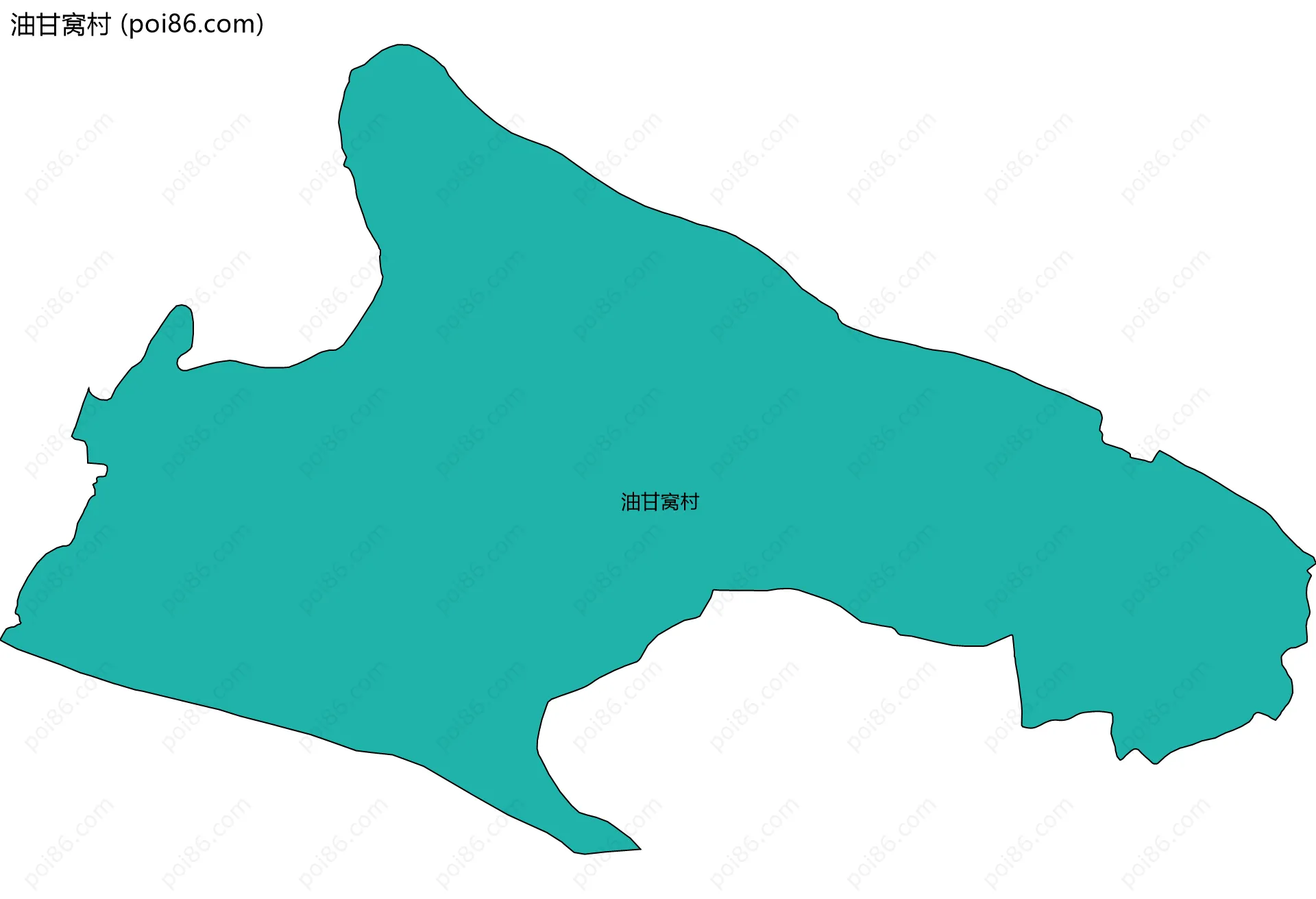 油甘窝村边界地图