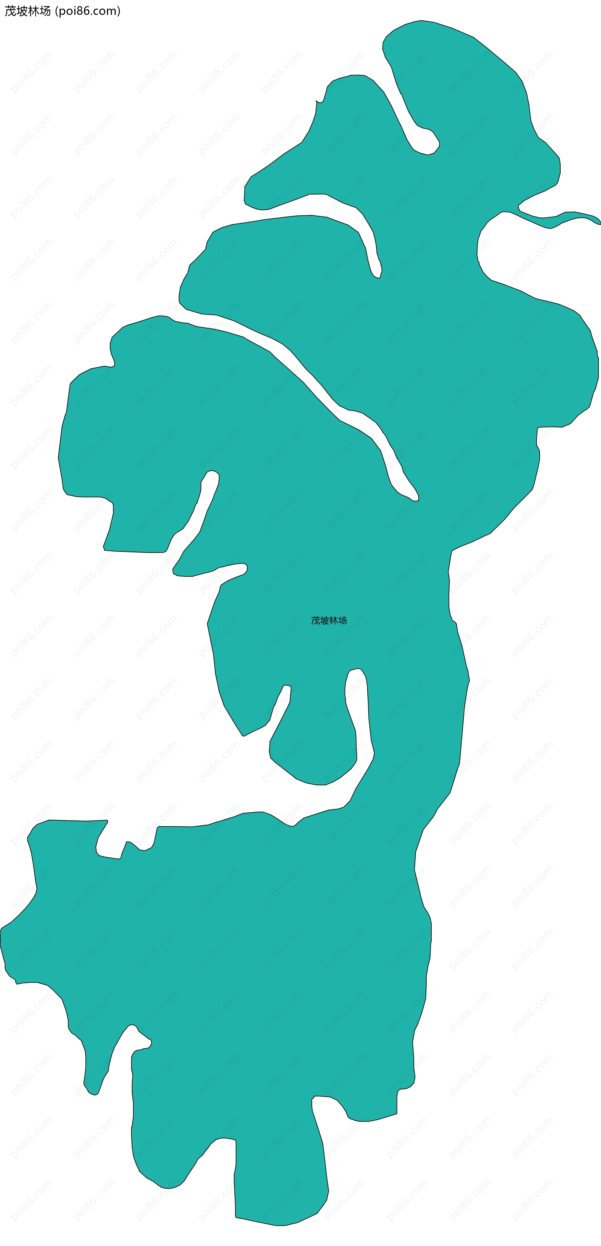 茂坡林场边界地图