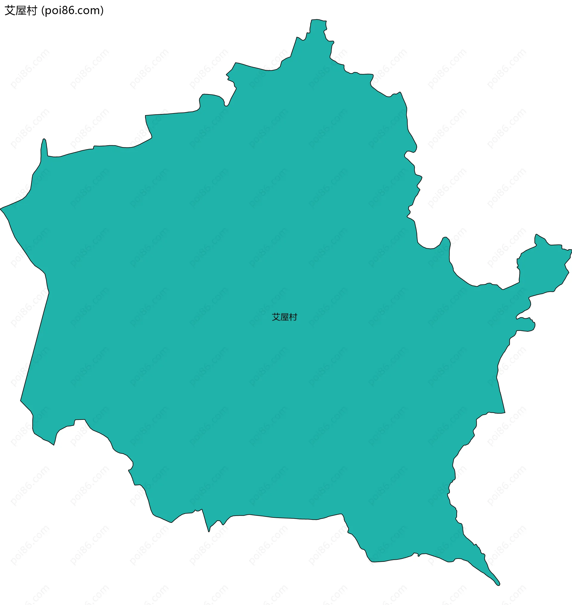 艾屋村边界地图