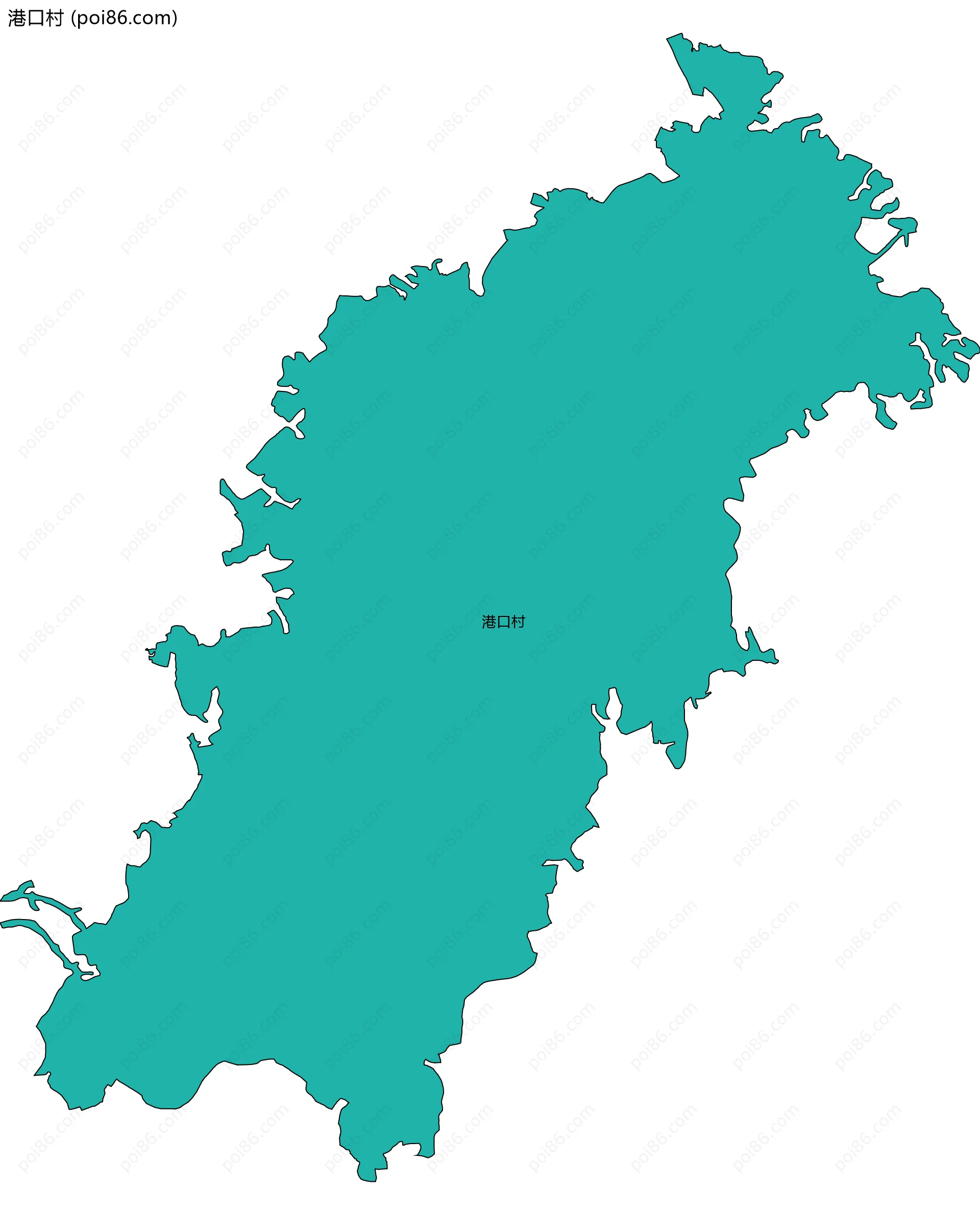 港口村边界地图