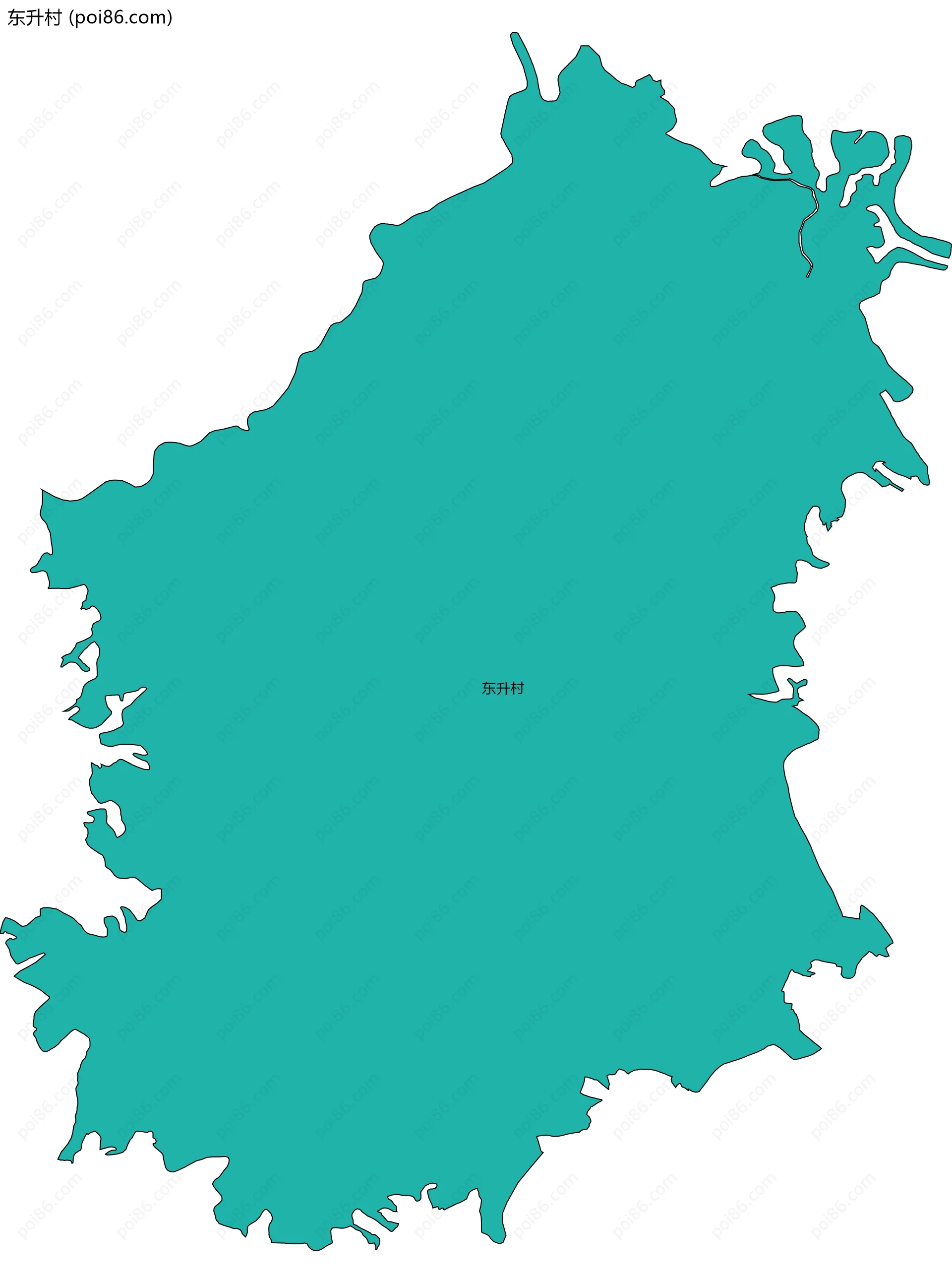 东升村边界地图