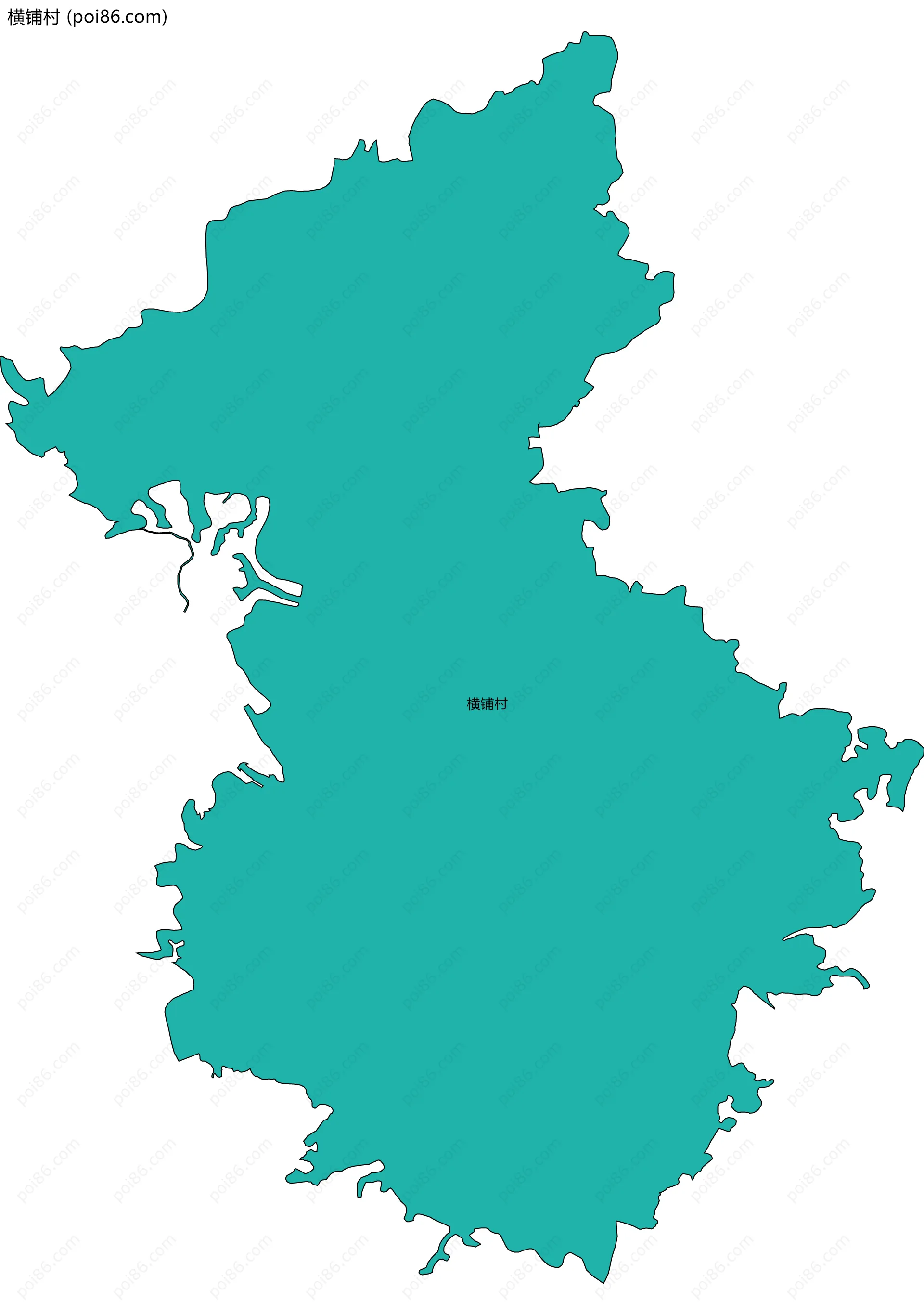横铺村边界地图