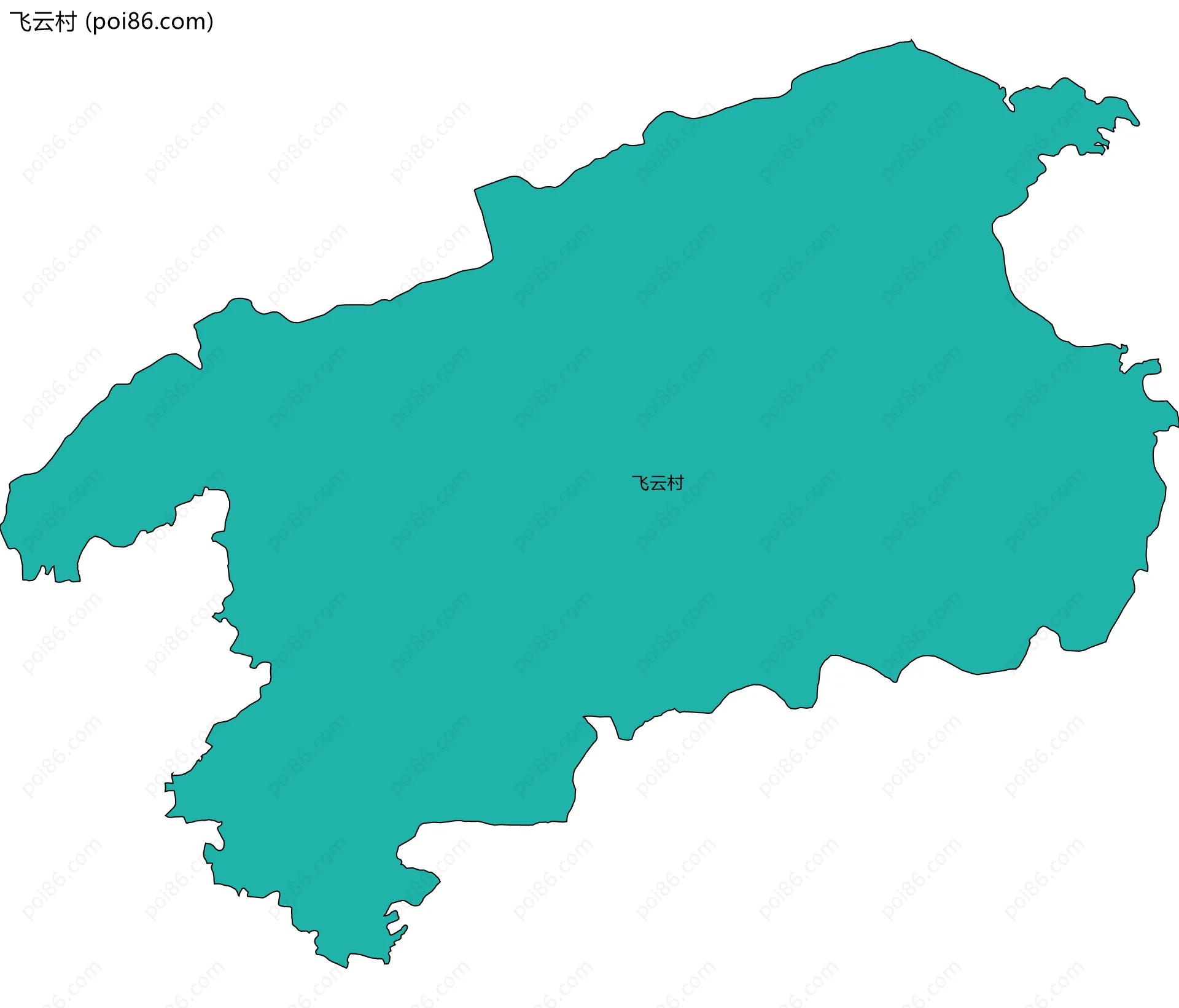 飞云村边界地图