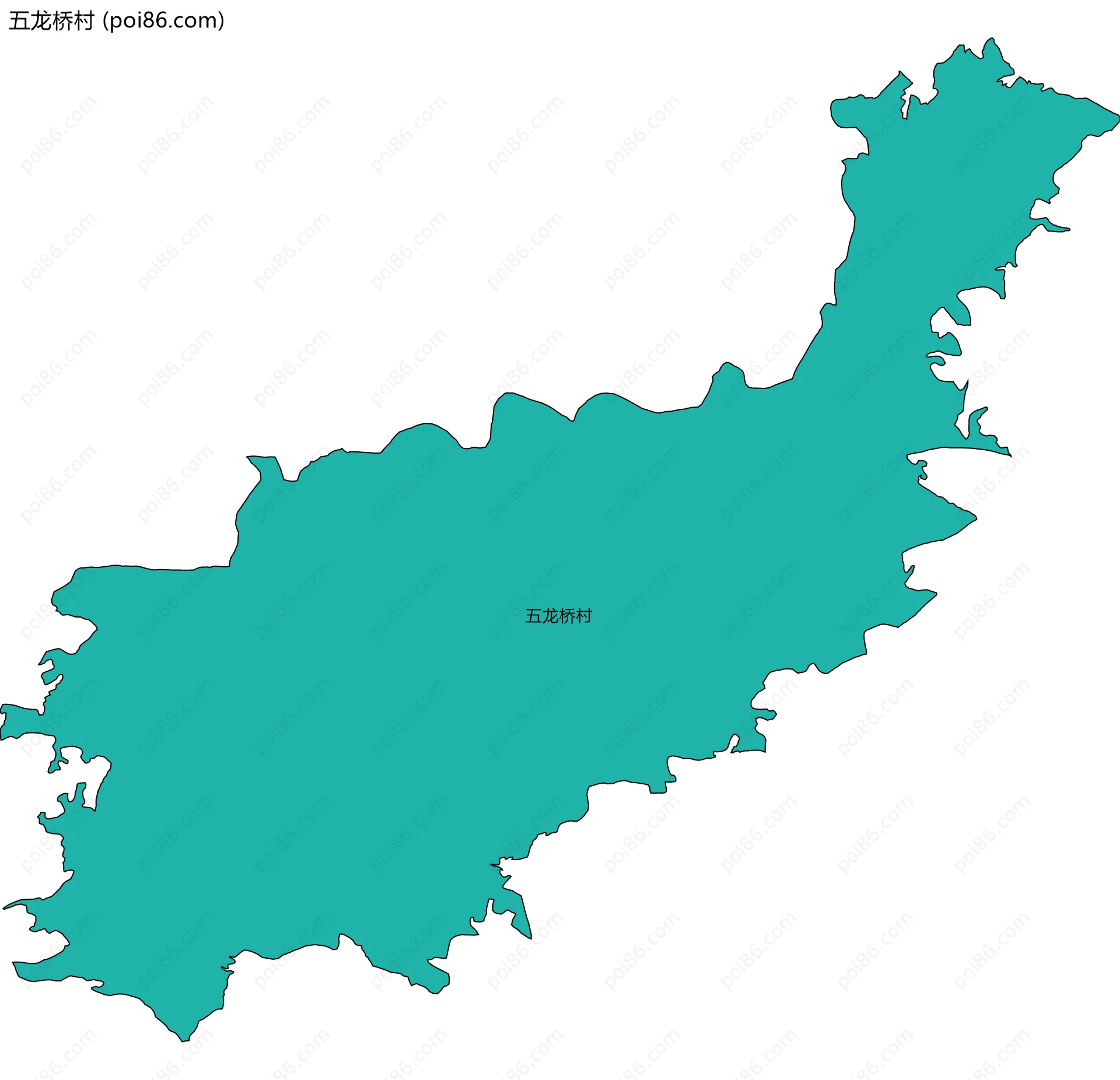 五龙桥村边界地图