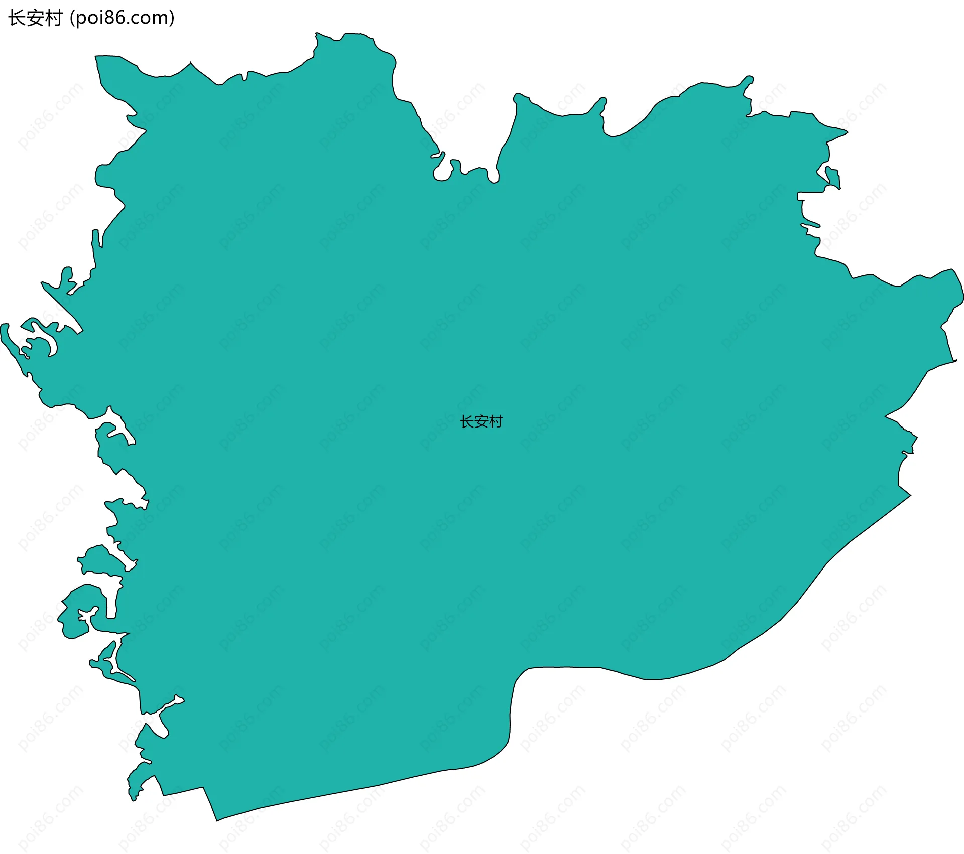 长安村边界地图