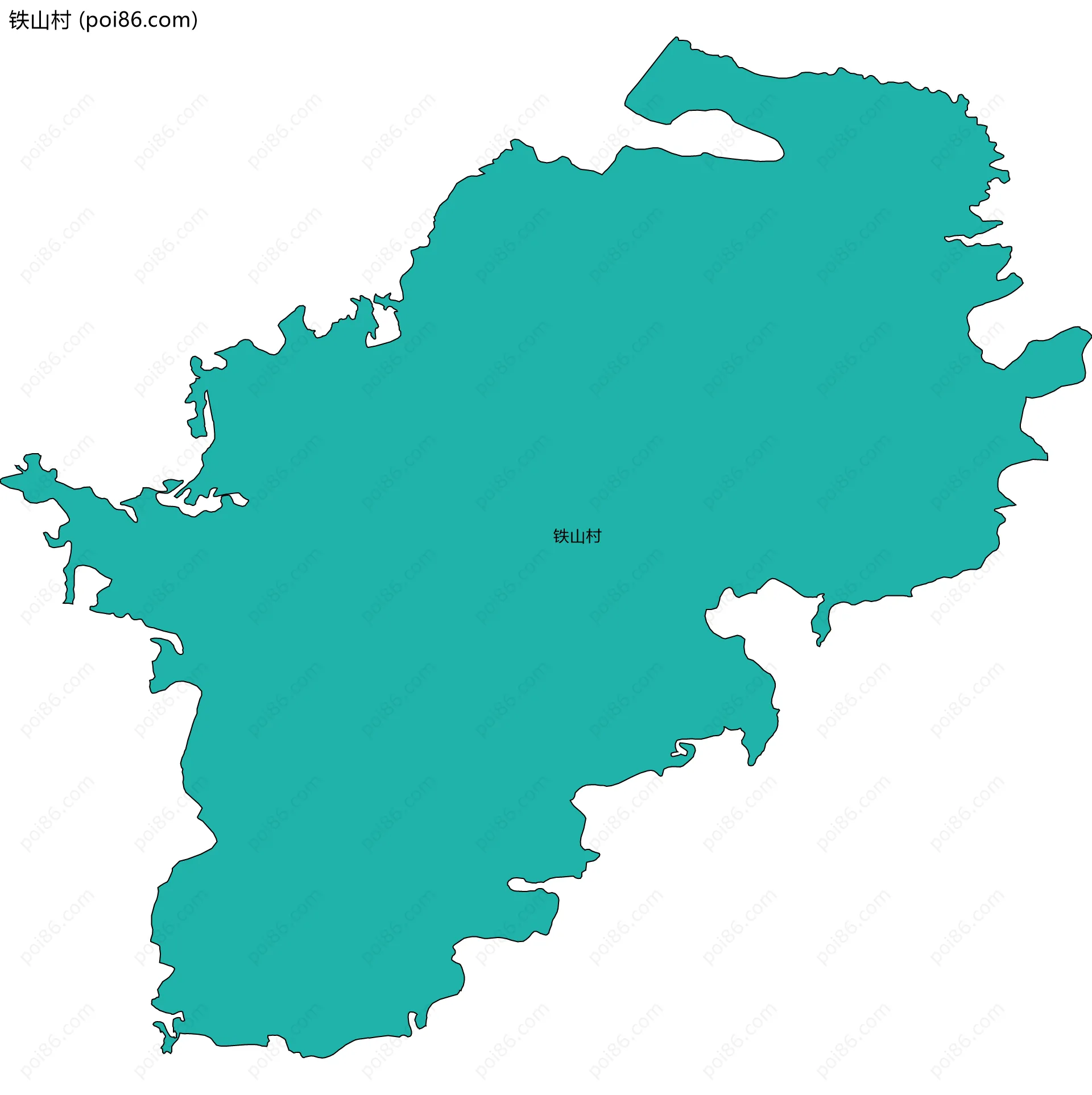 铁山村边界地图