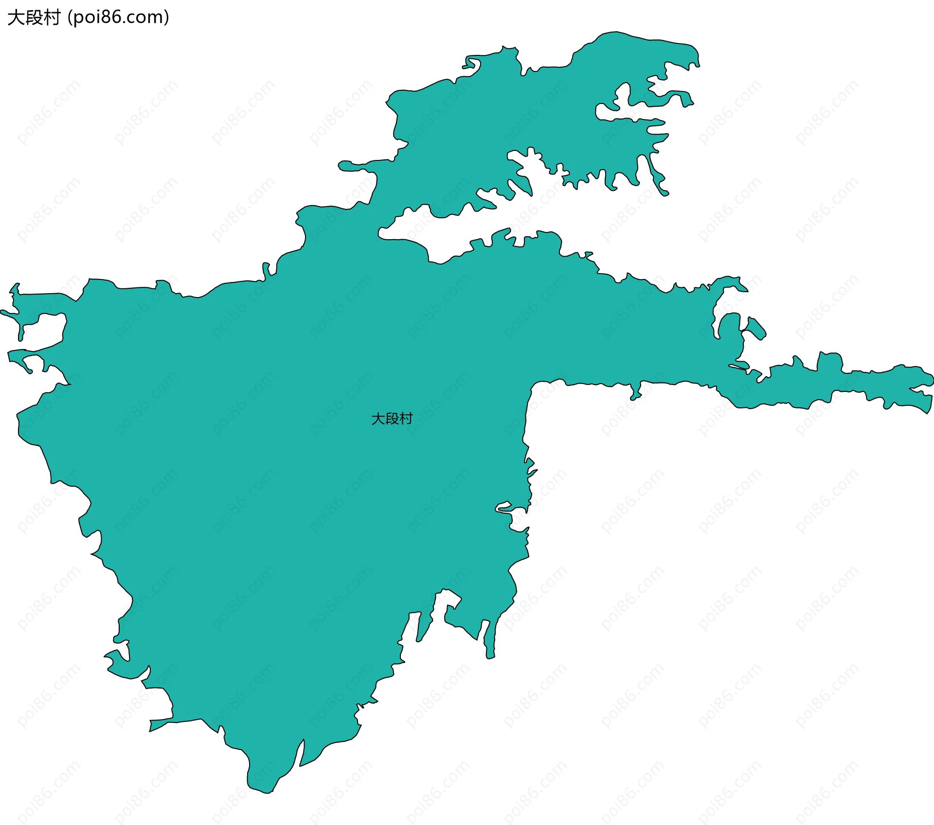 大段村边界地图