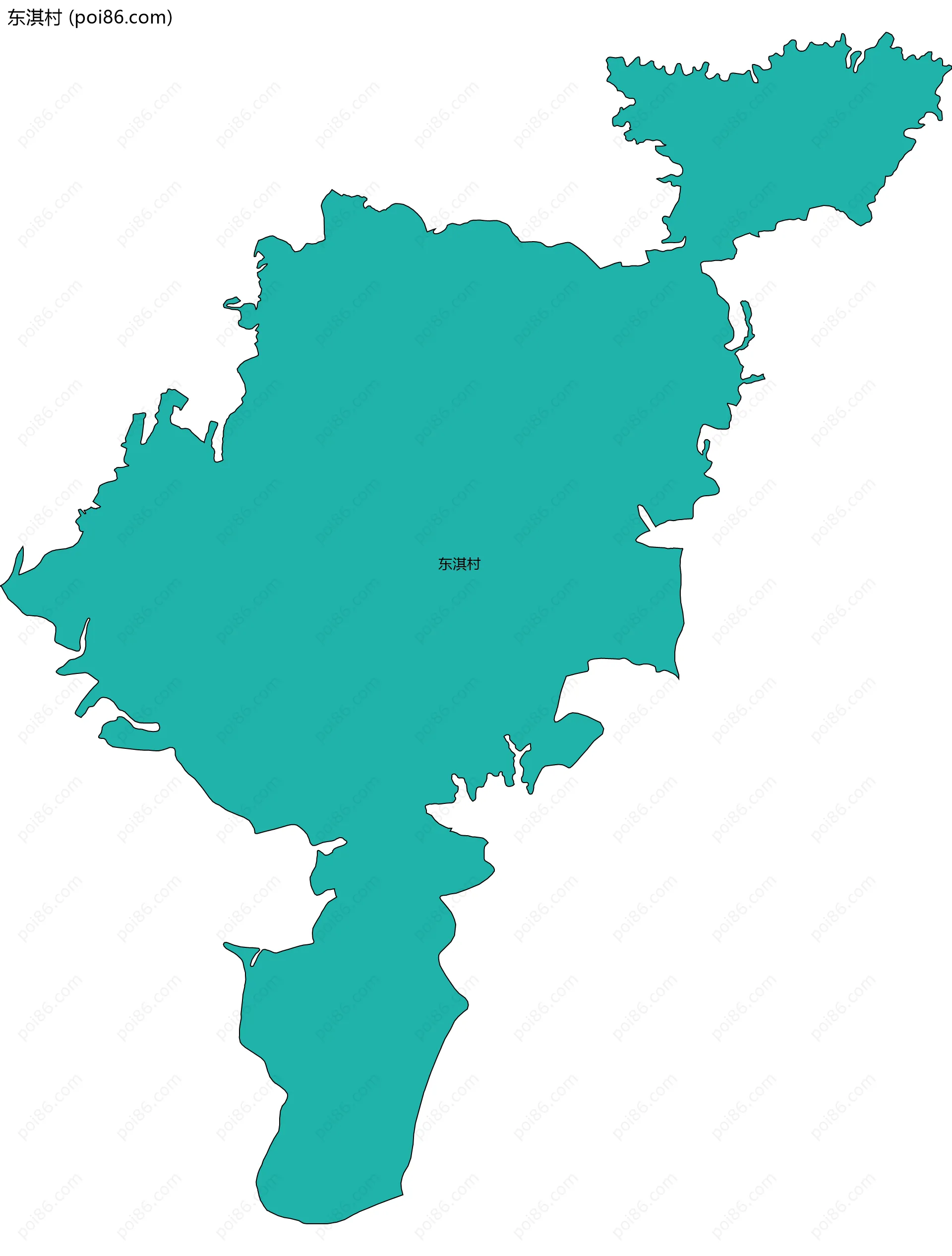 东淇村边界地图