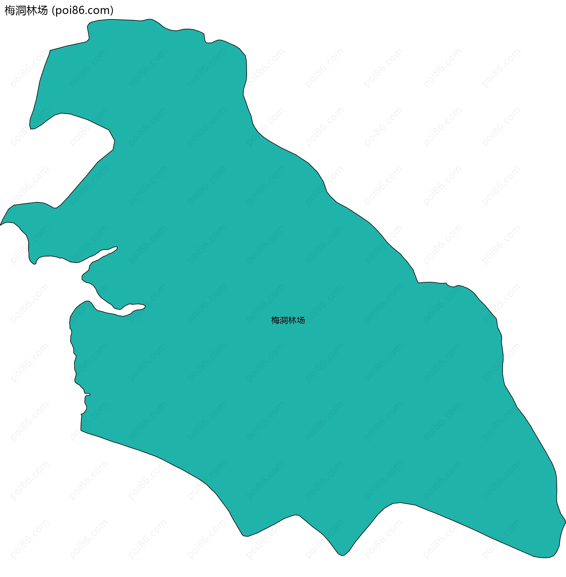 梅洞林场边界地图