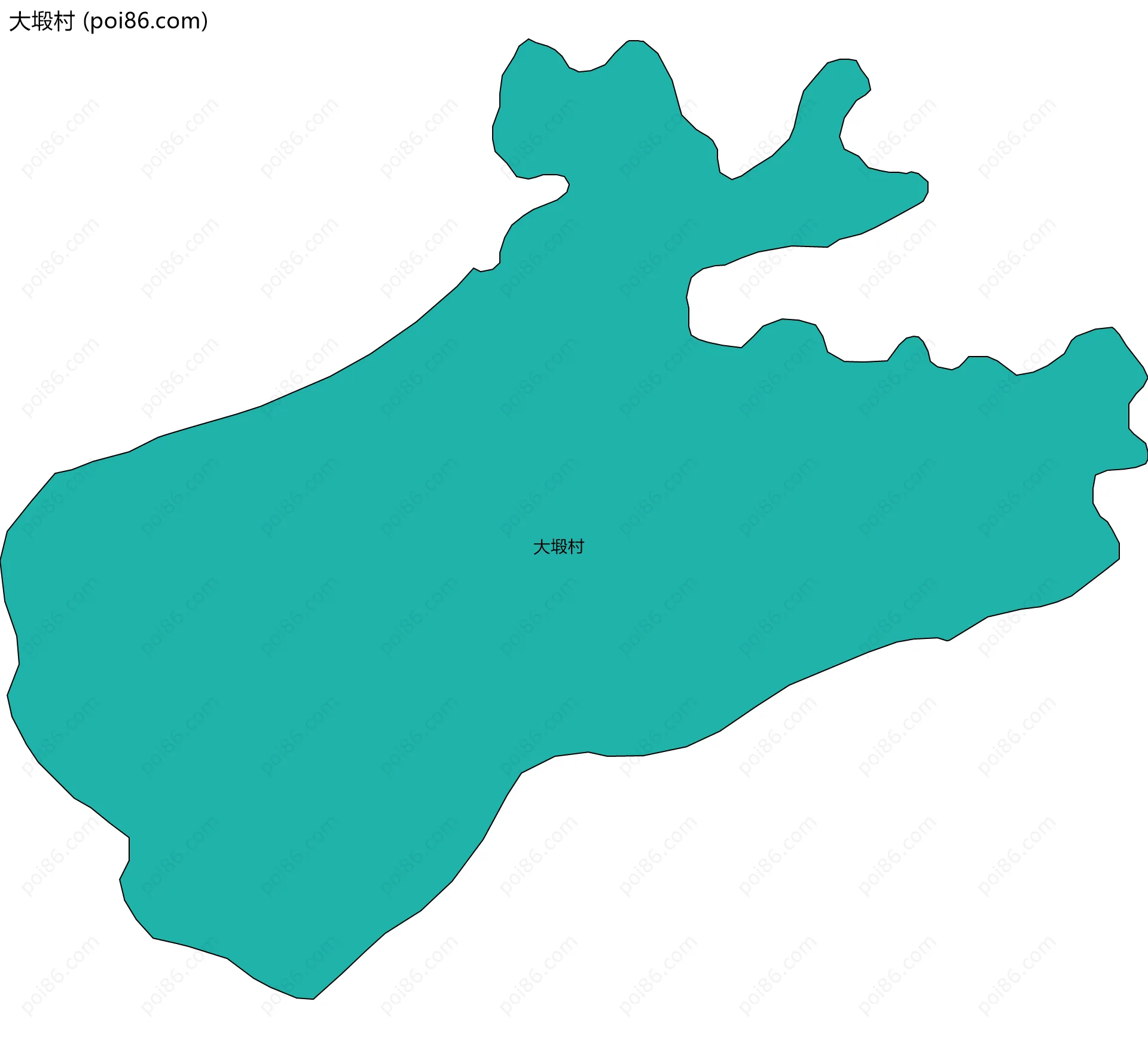 大塅村边界地图