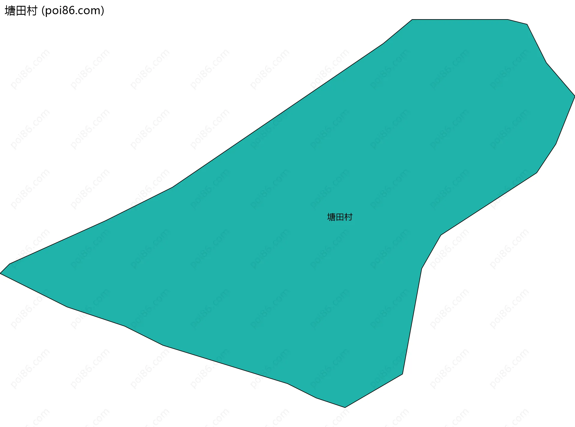 塘田村边界地图