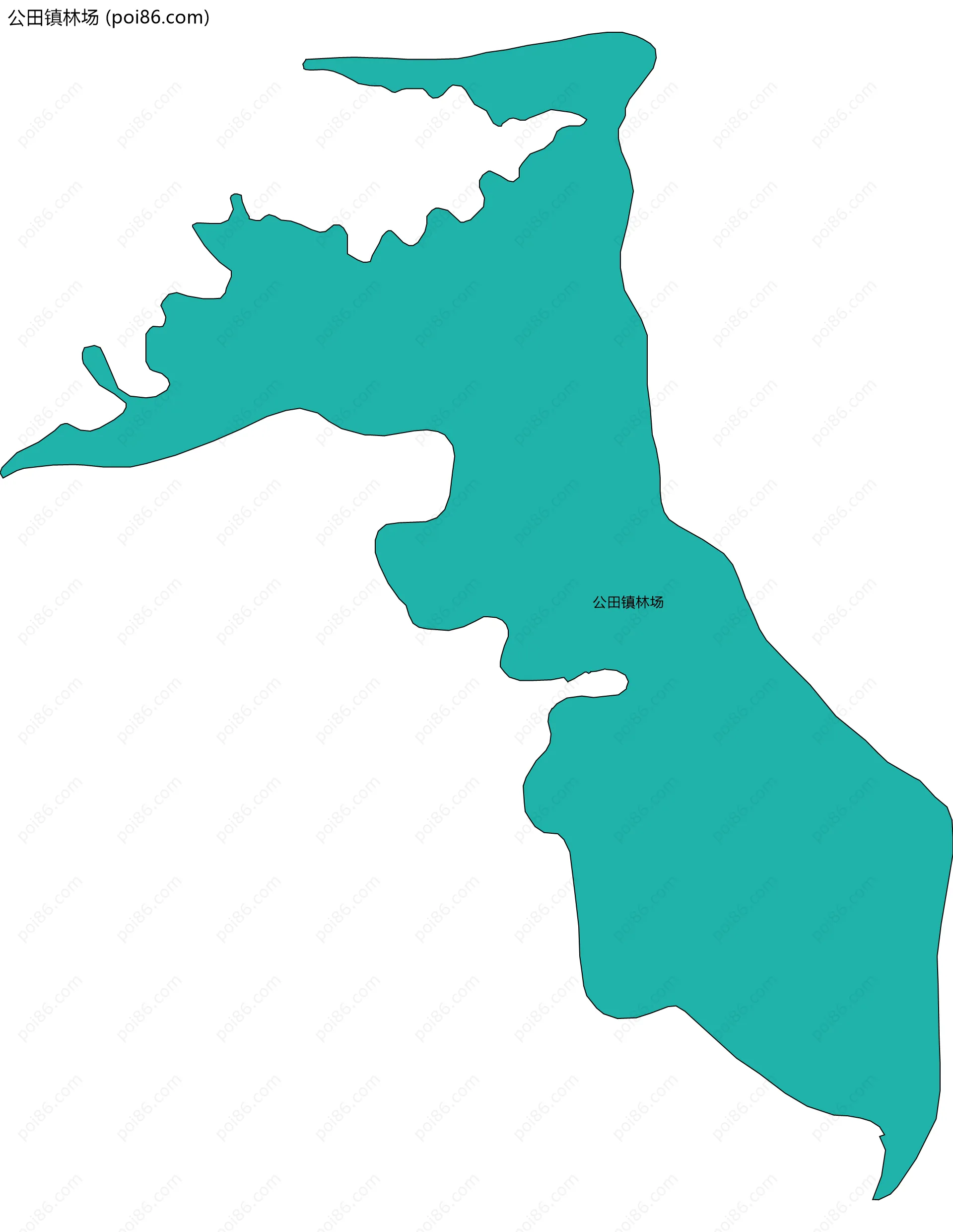 公田镇林场边界地图