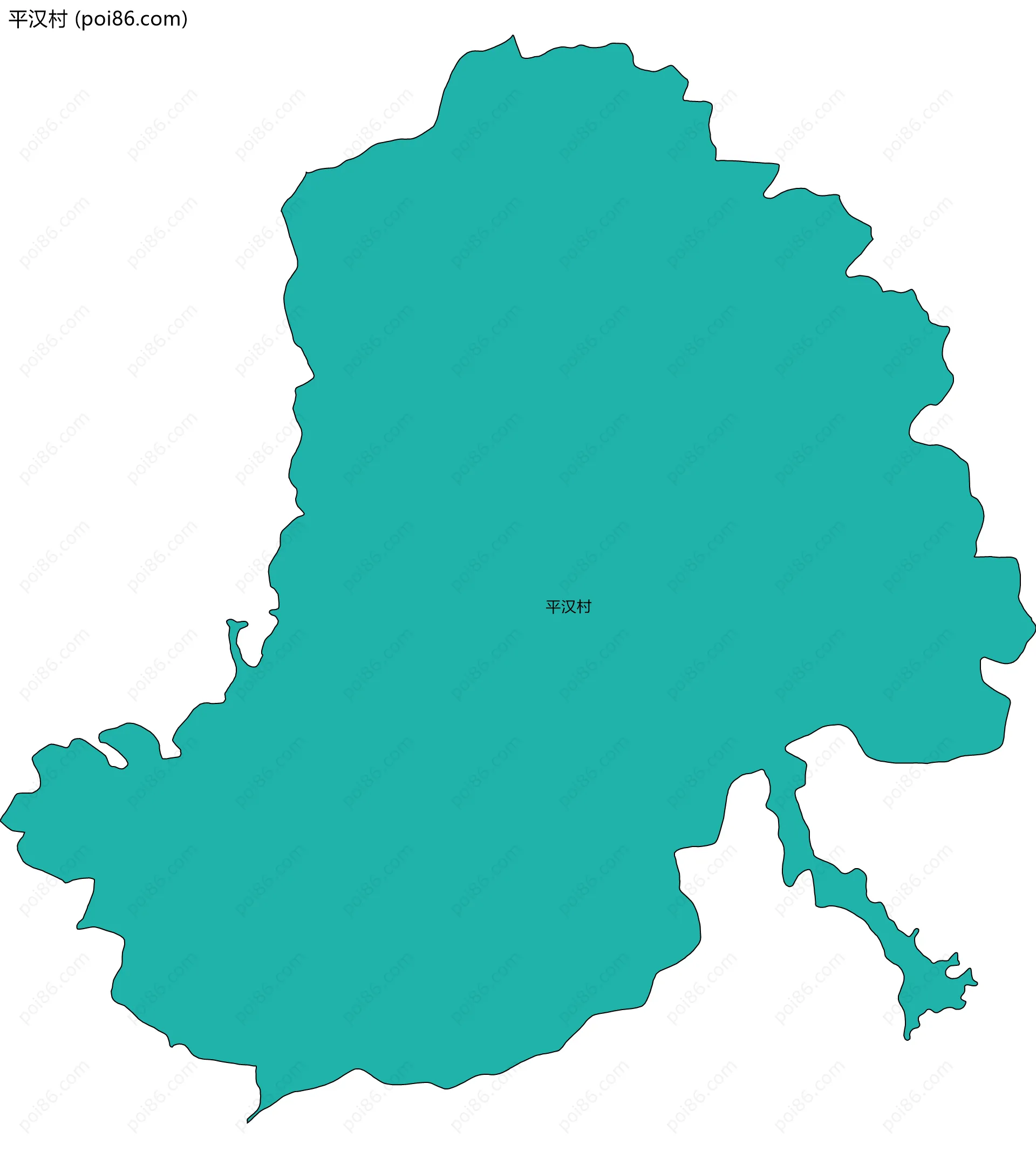 平汉村边界地图