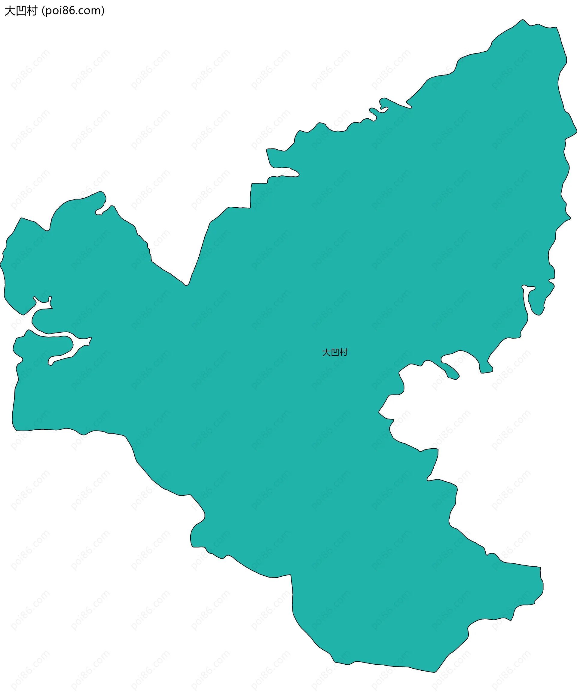 大凹村边界地图