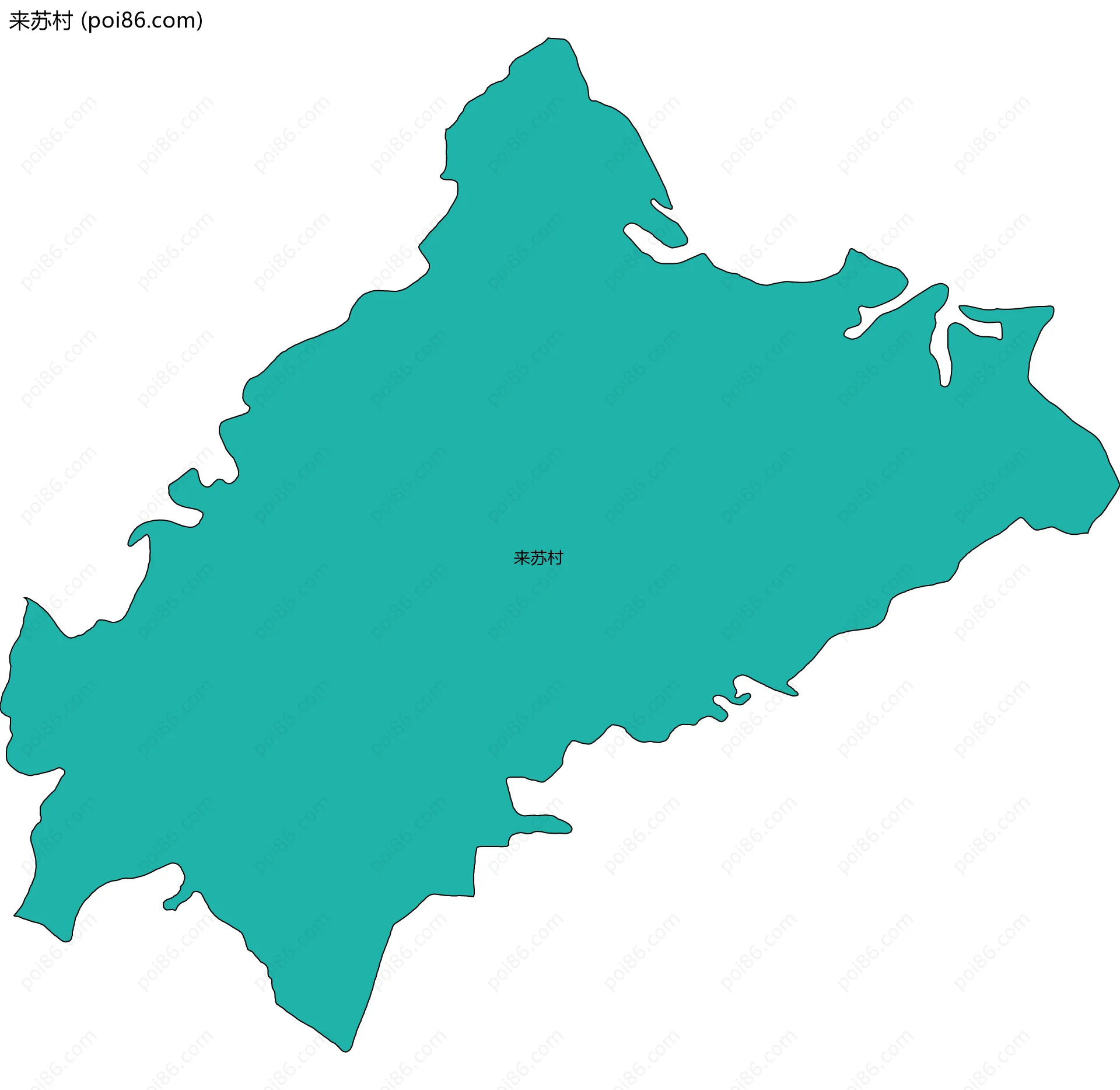 来苏村边界地图