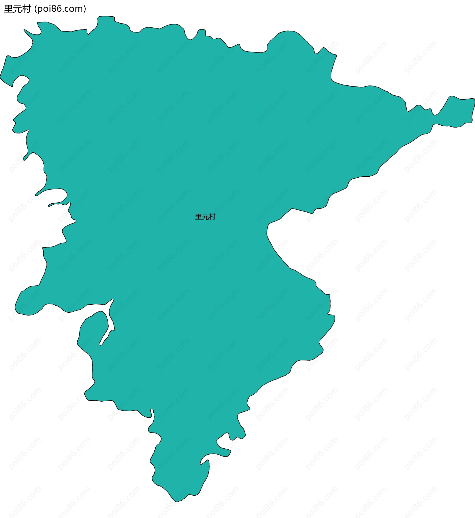 里元村边界地图