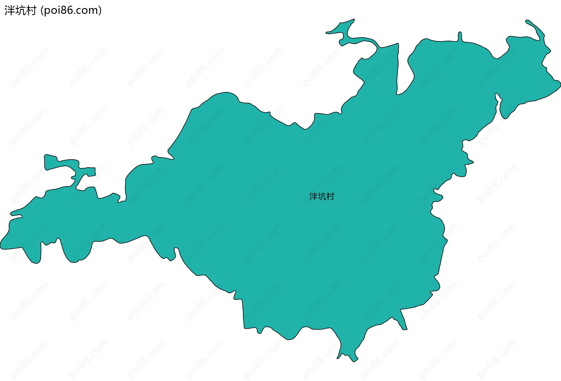 泮坑村边界地图