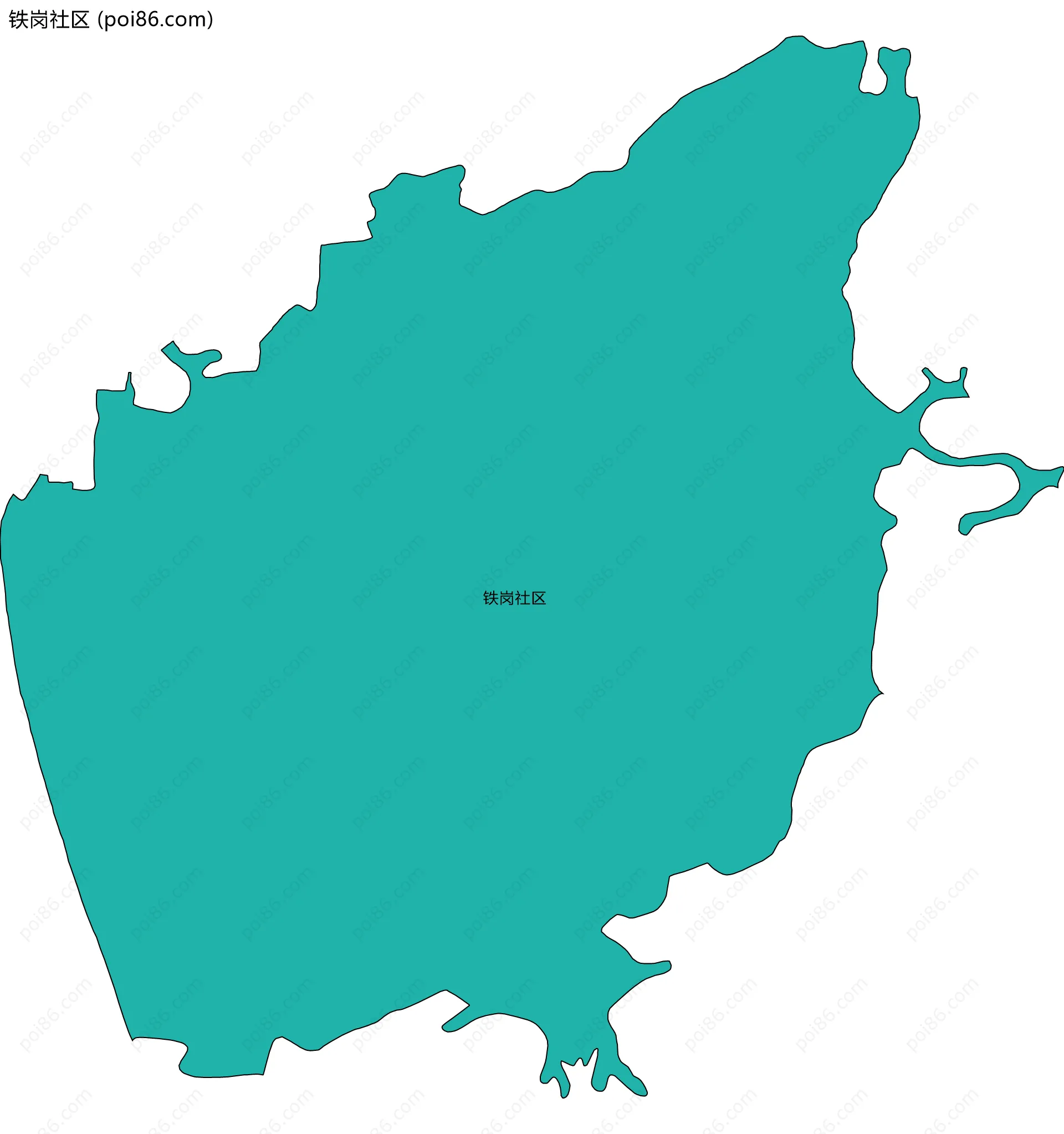 铁岗社区边界地图