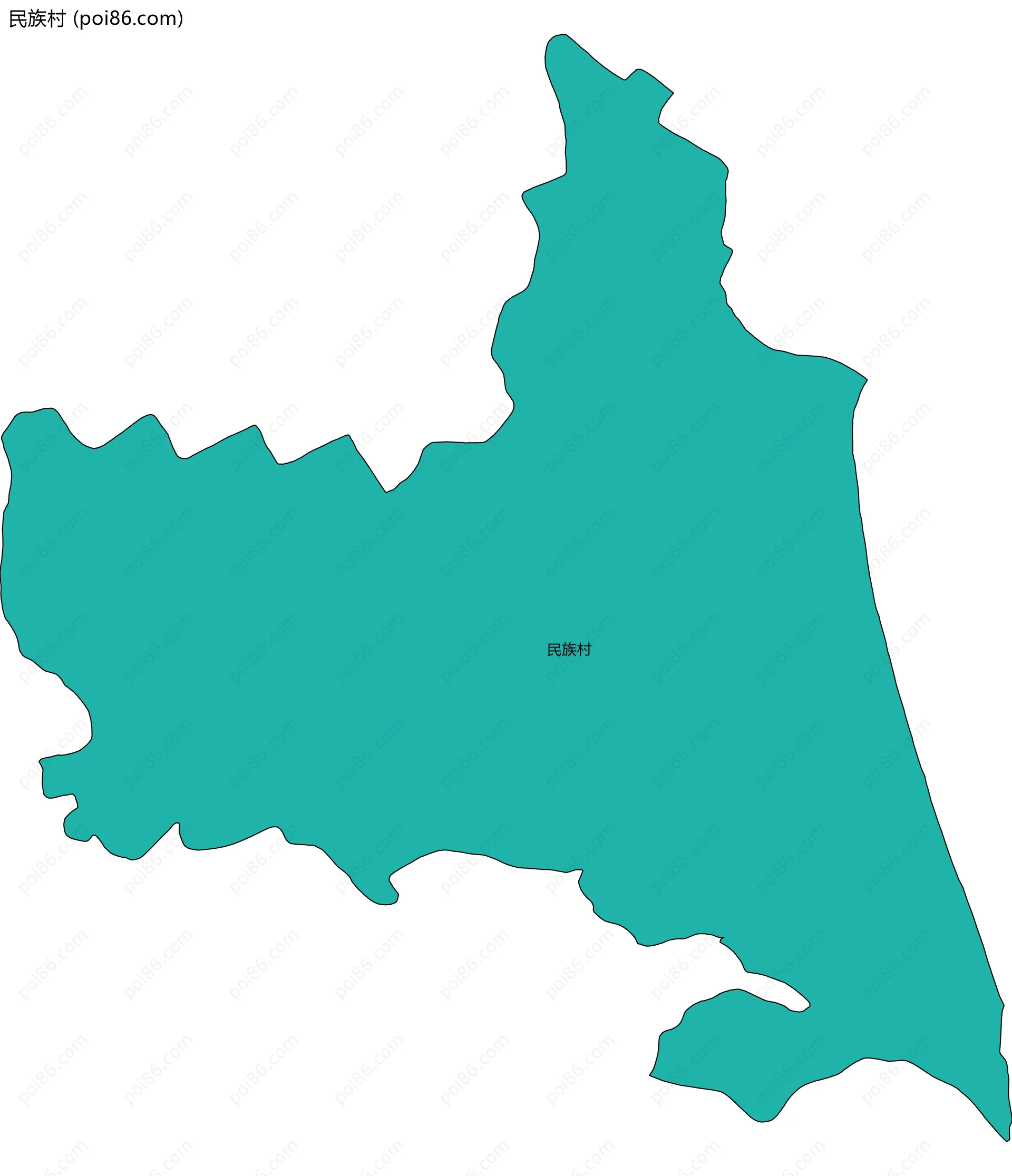民族村边界地图