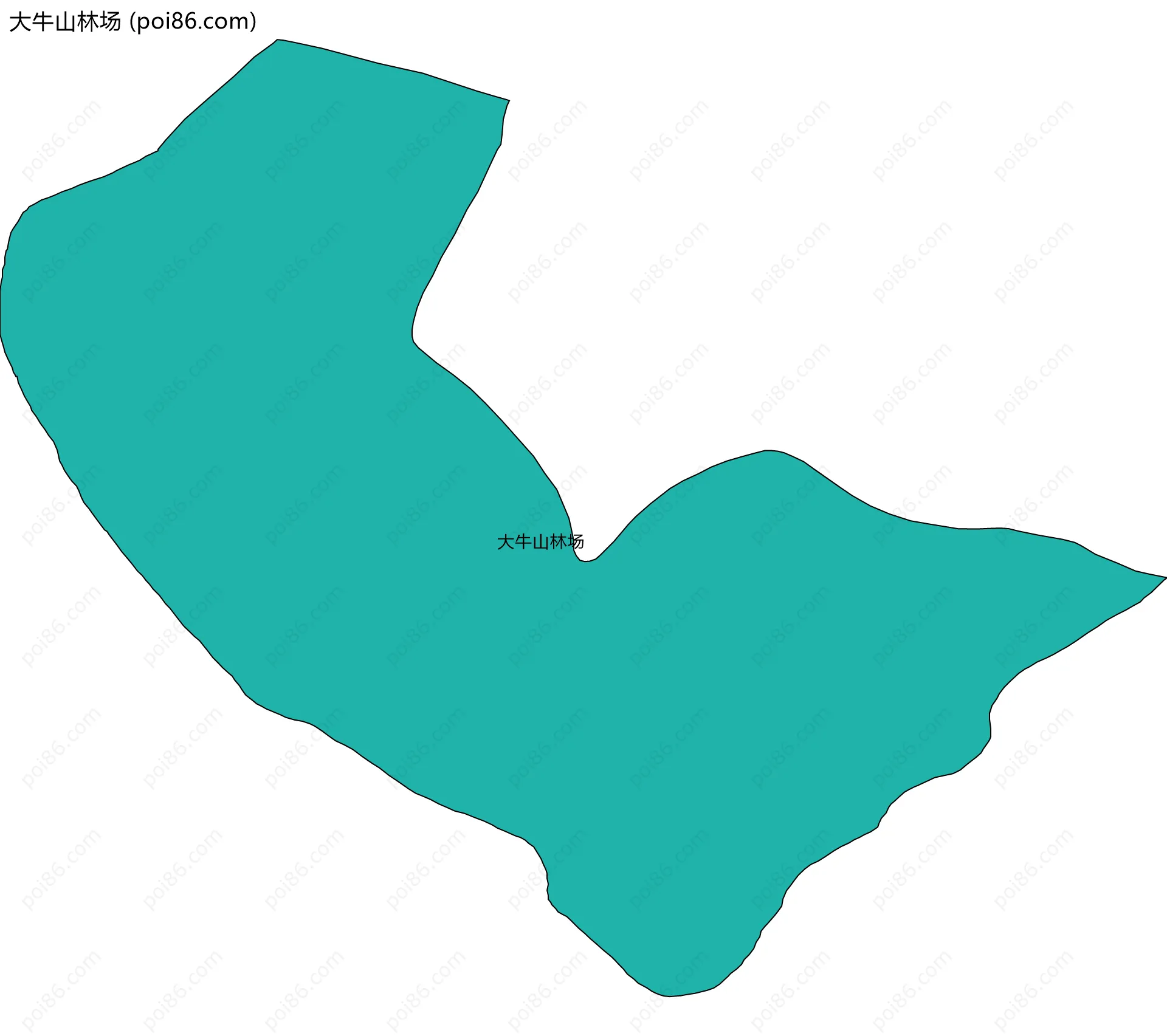 大牛山林场边界地图