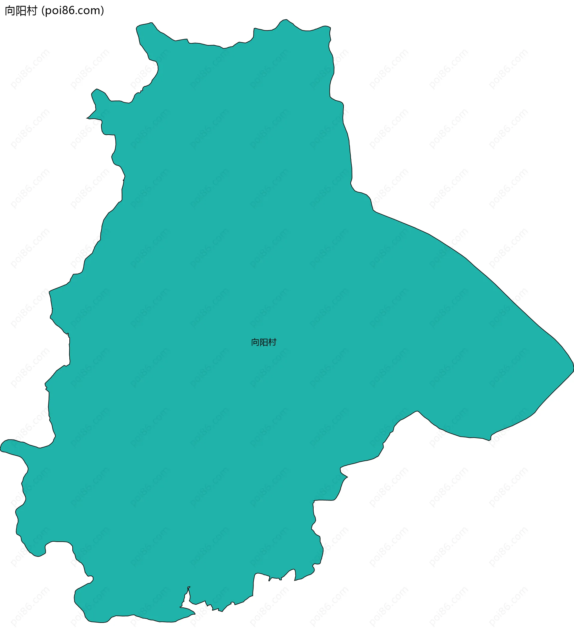 向阳村边界地图