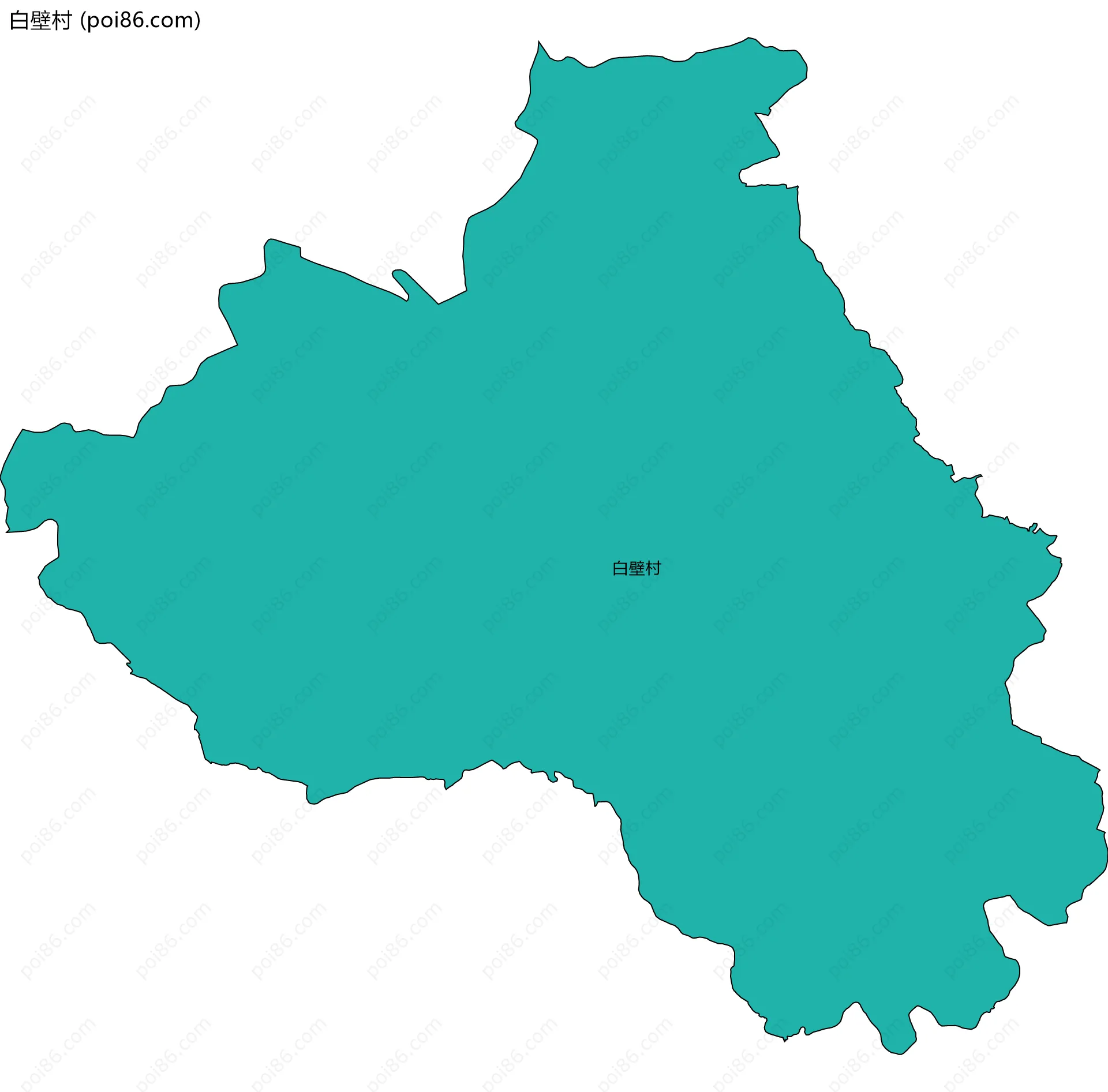 白壁村边界地图