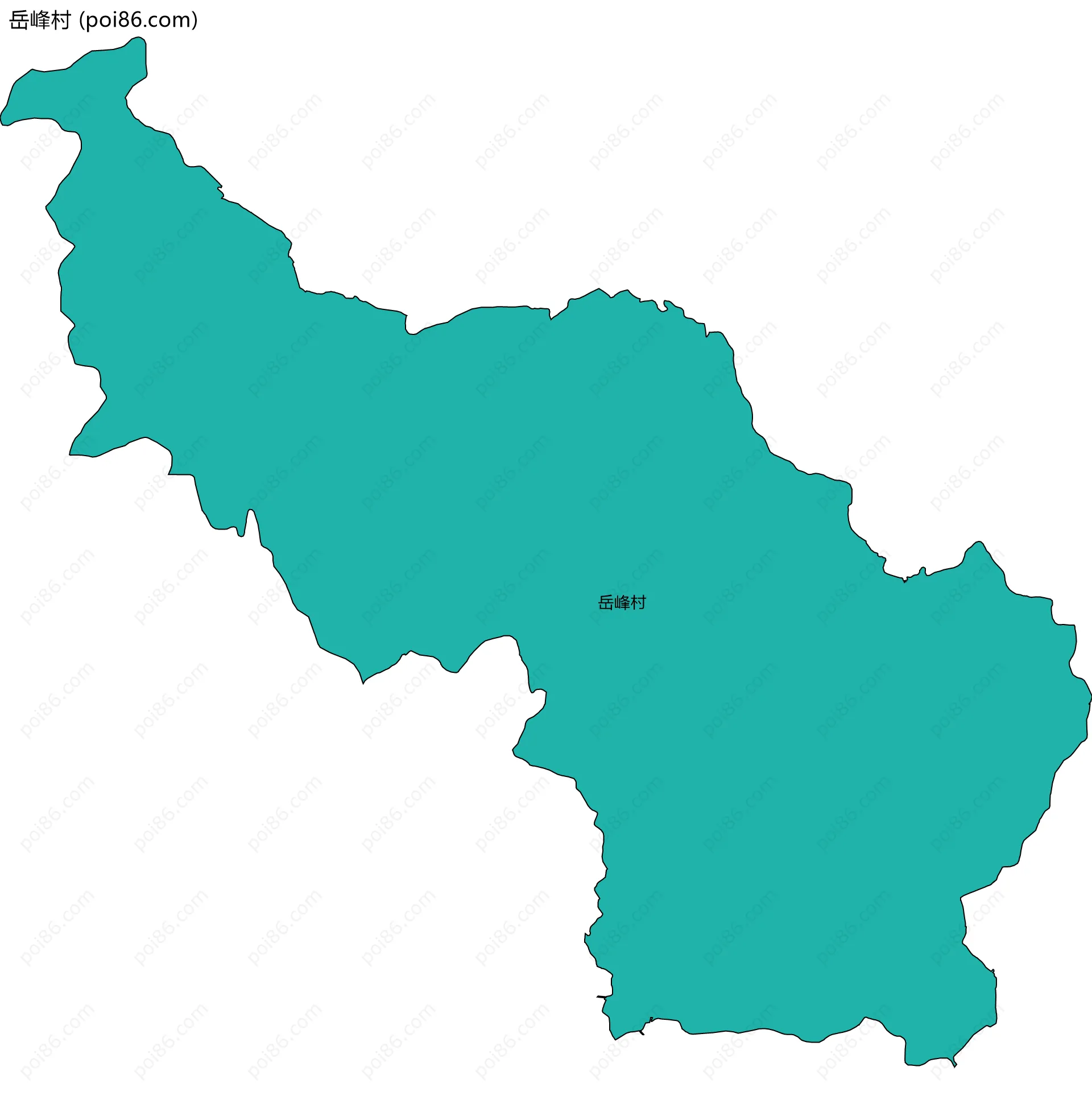 岳峰村边界地图
