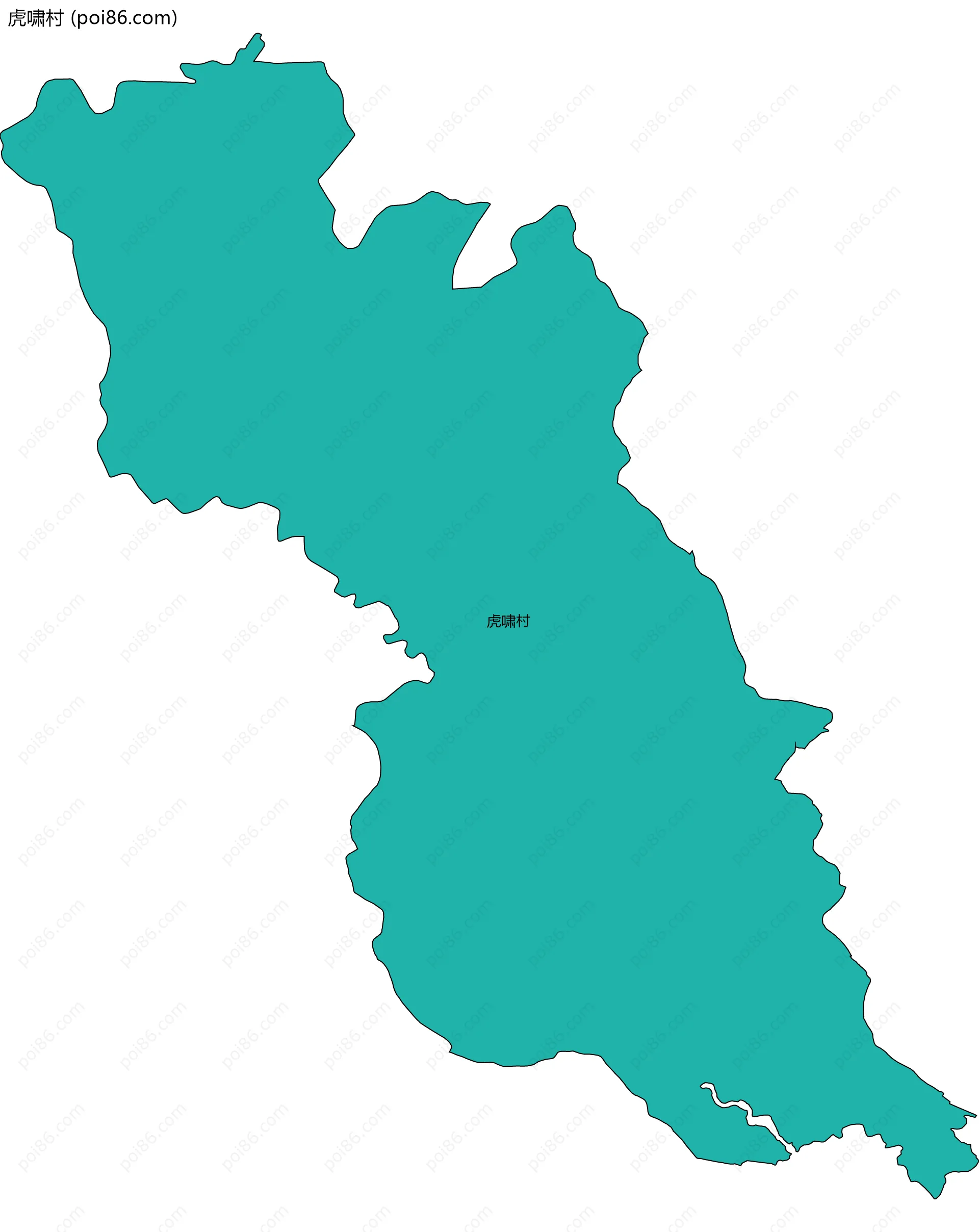 虎啸村边界地图