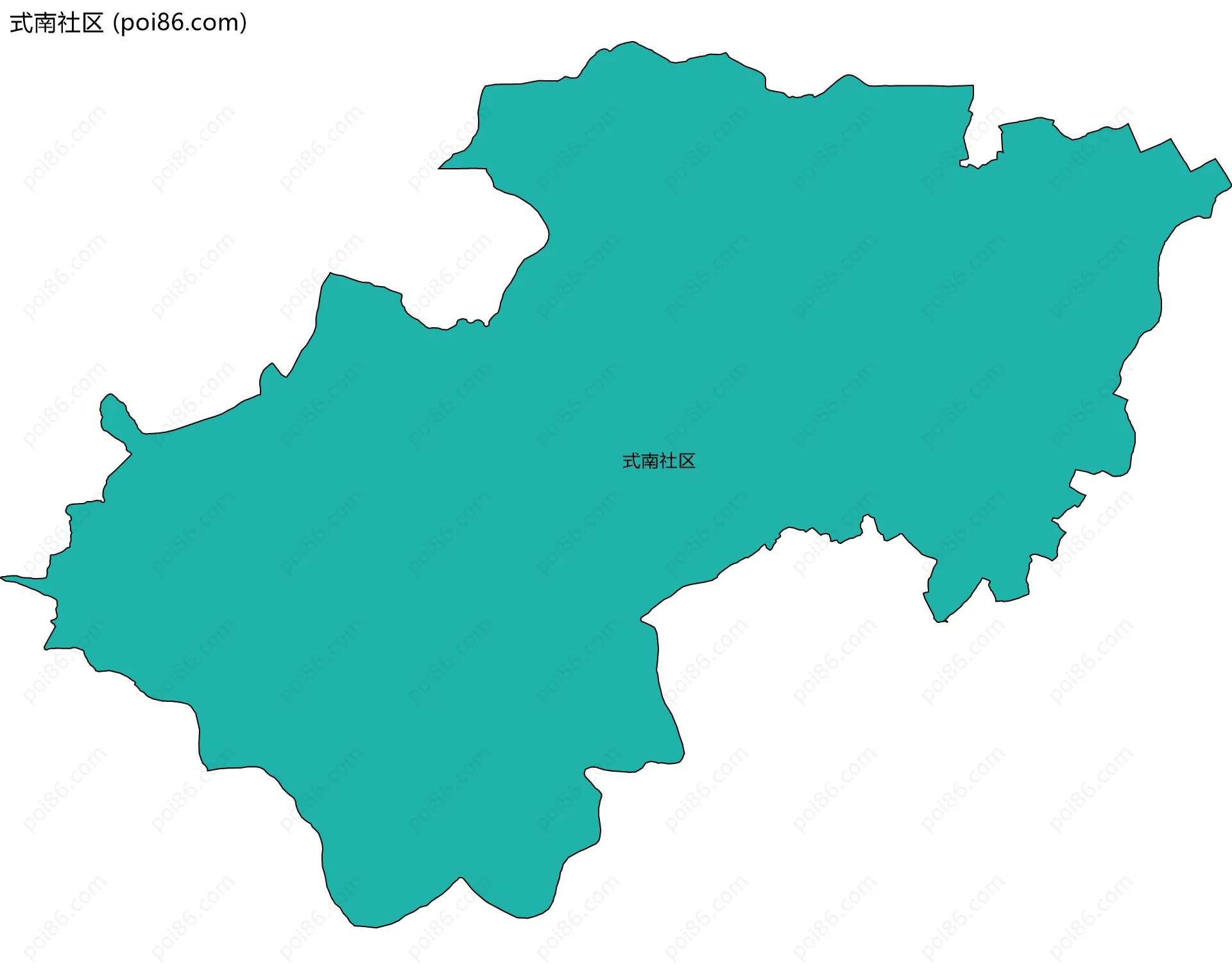 式南社区边界地图