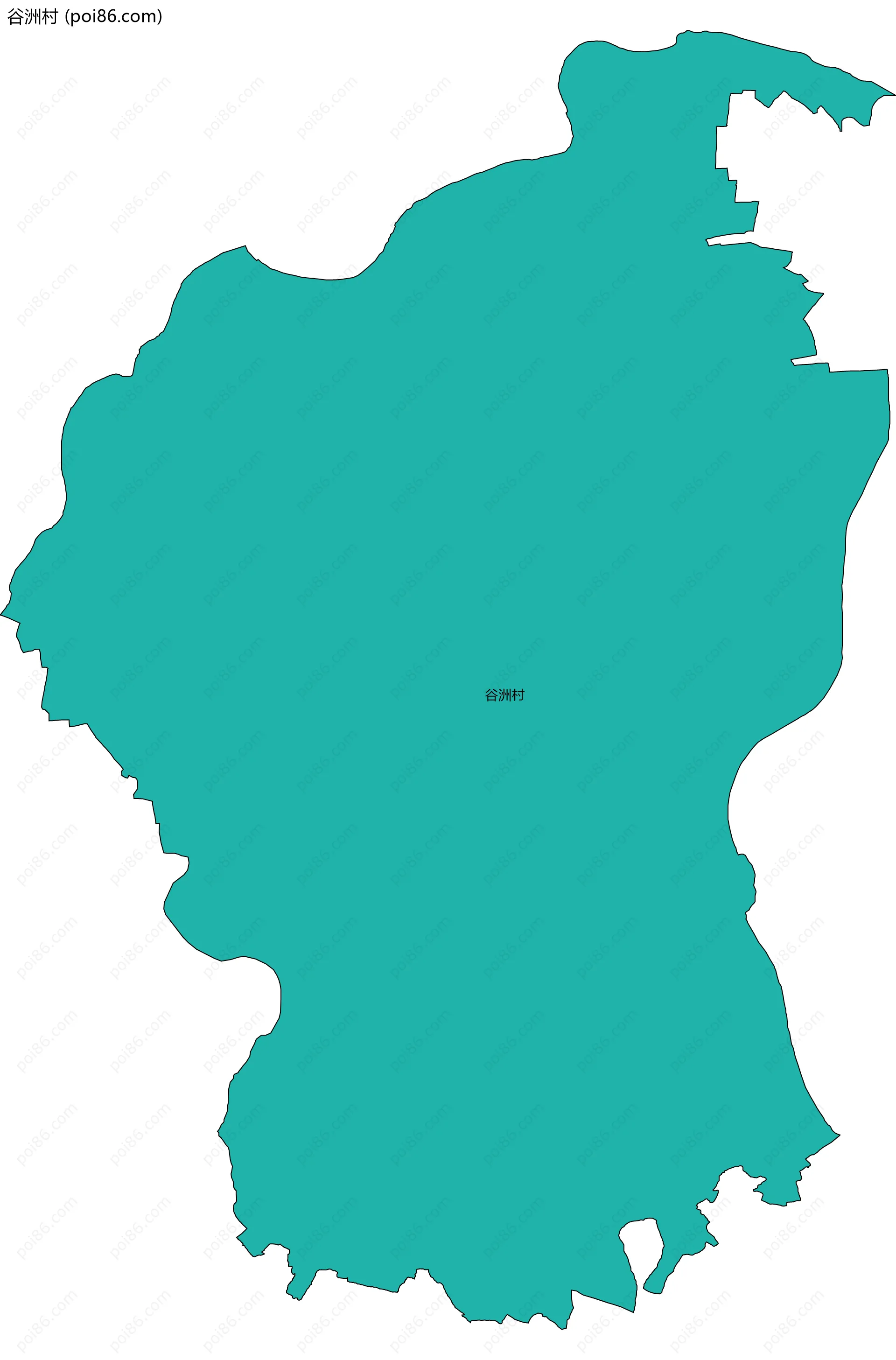 谷洲村边界地图