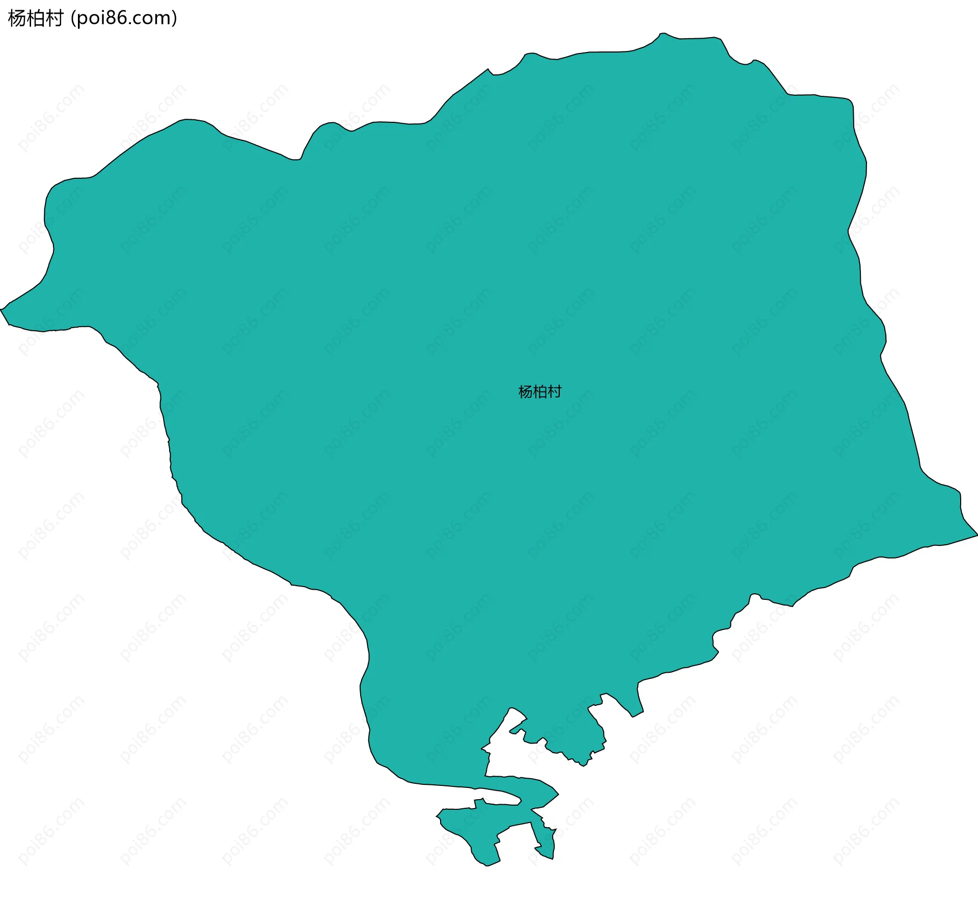 杨柏村边界地图