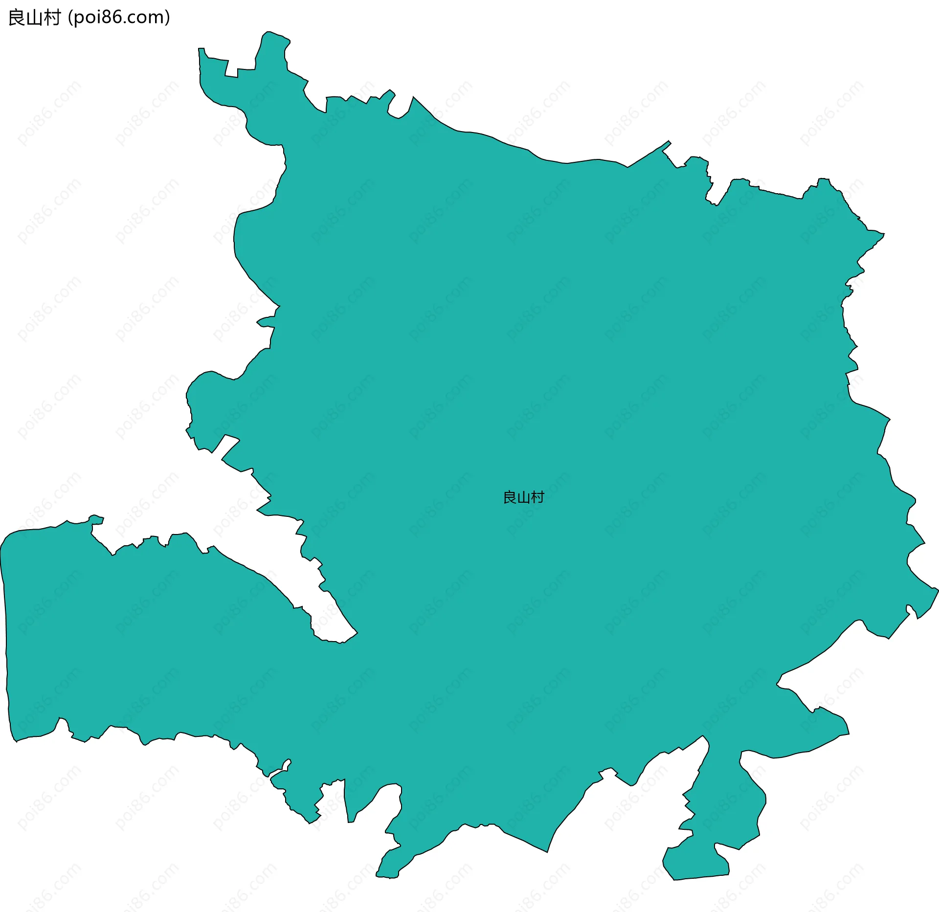 良山村边界地图