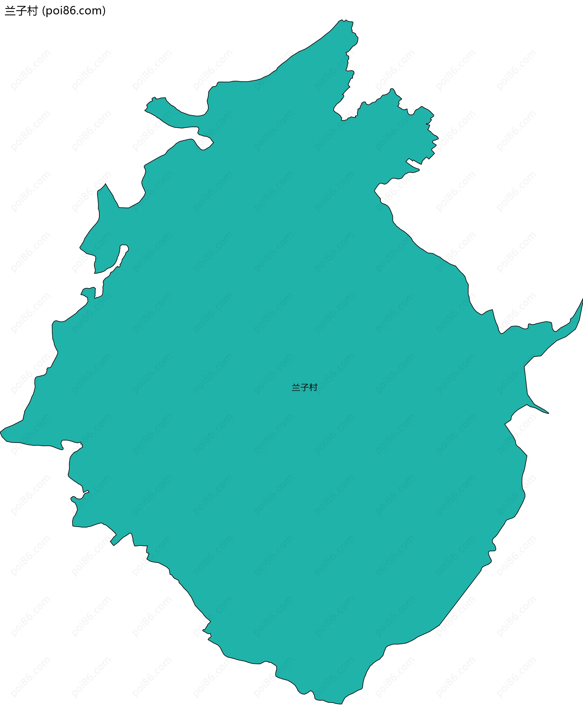 兰子村边界地图