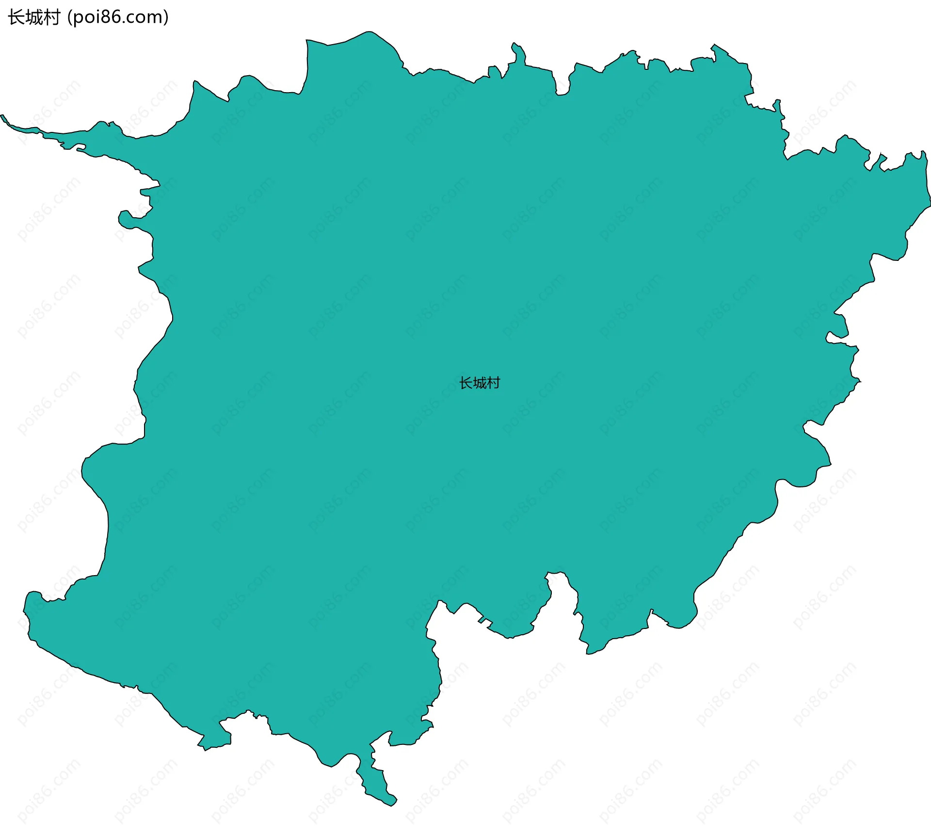 长城村边界地图