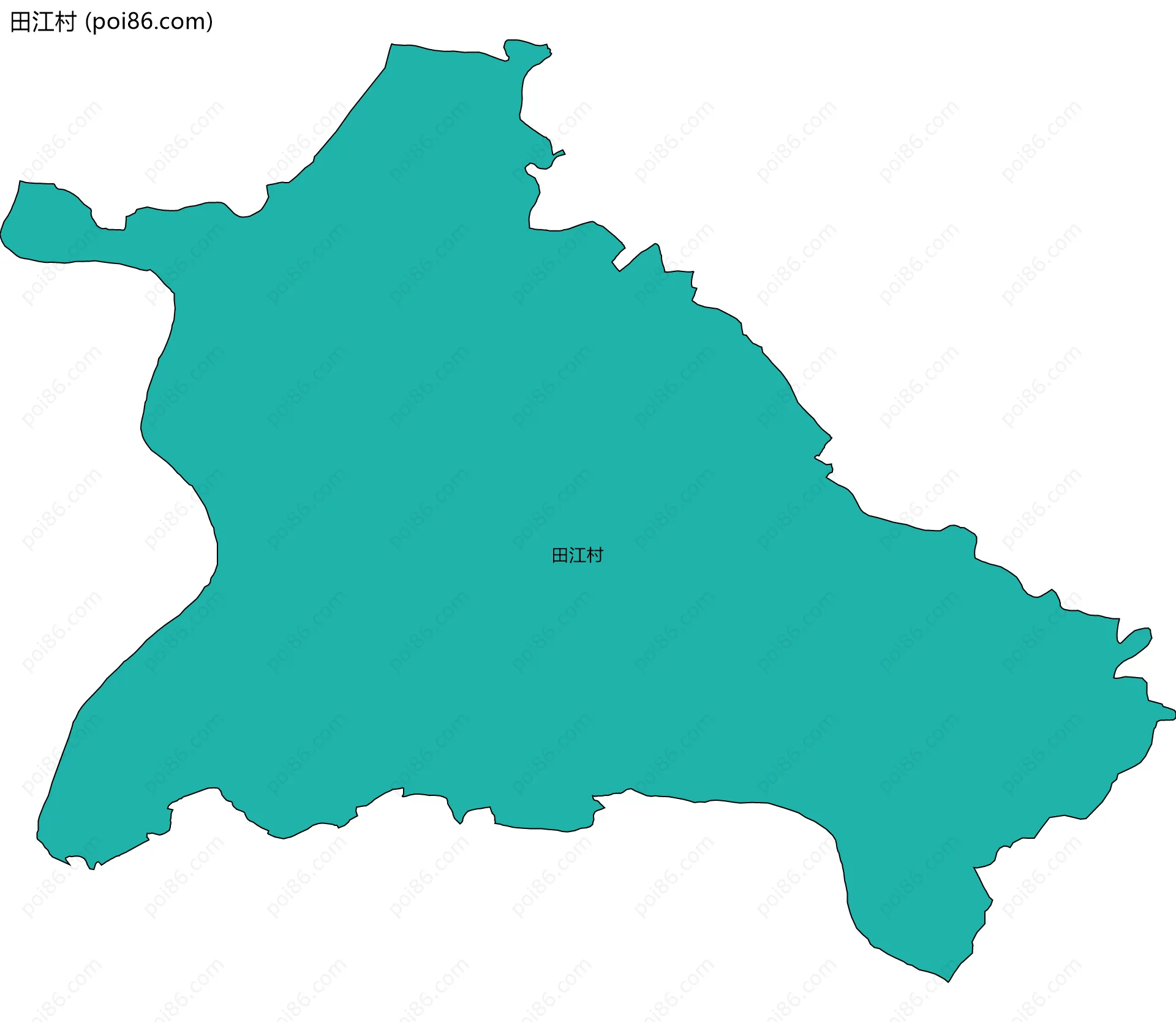 田江村边界地图