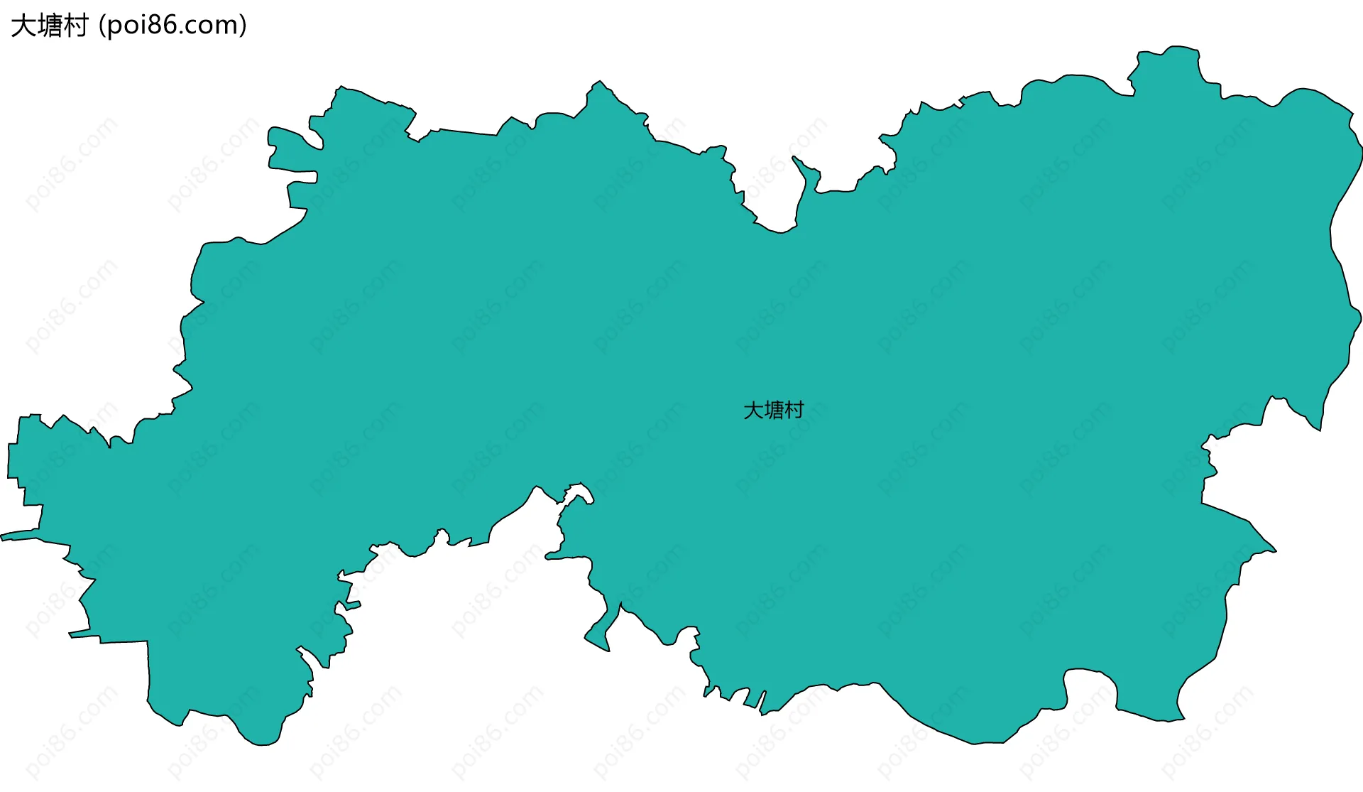 大塘村边界地图