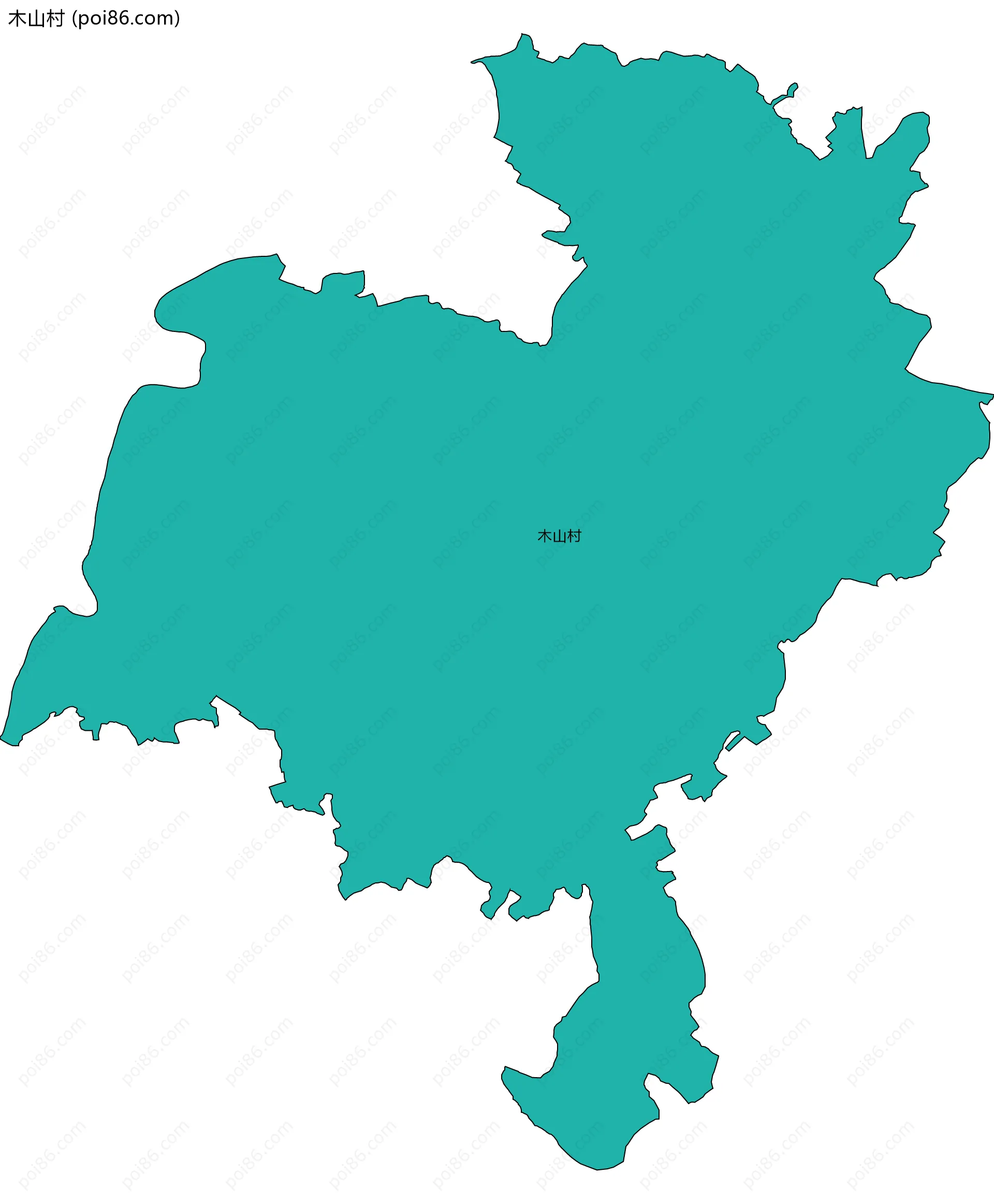 木山村边界地图