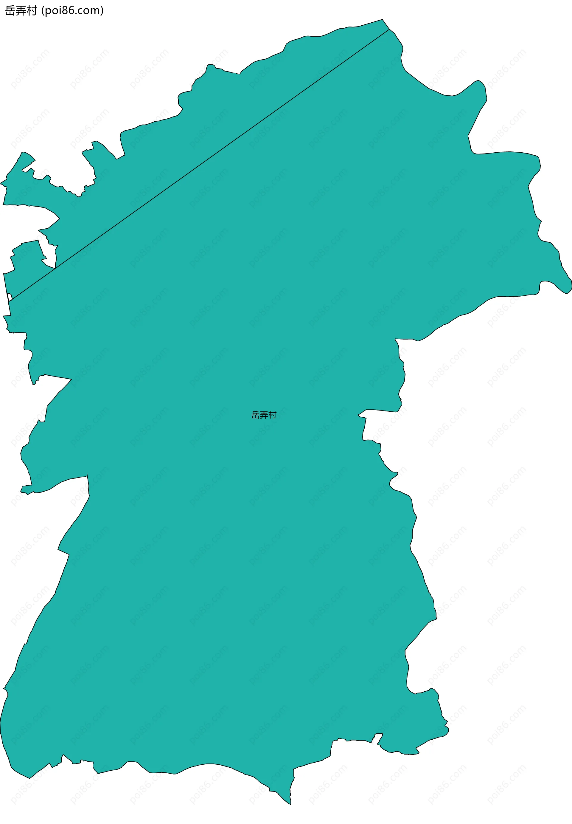 岳弄村边界地图