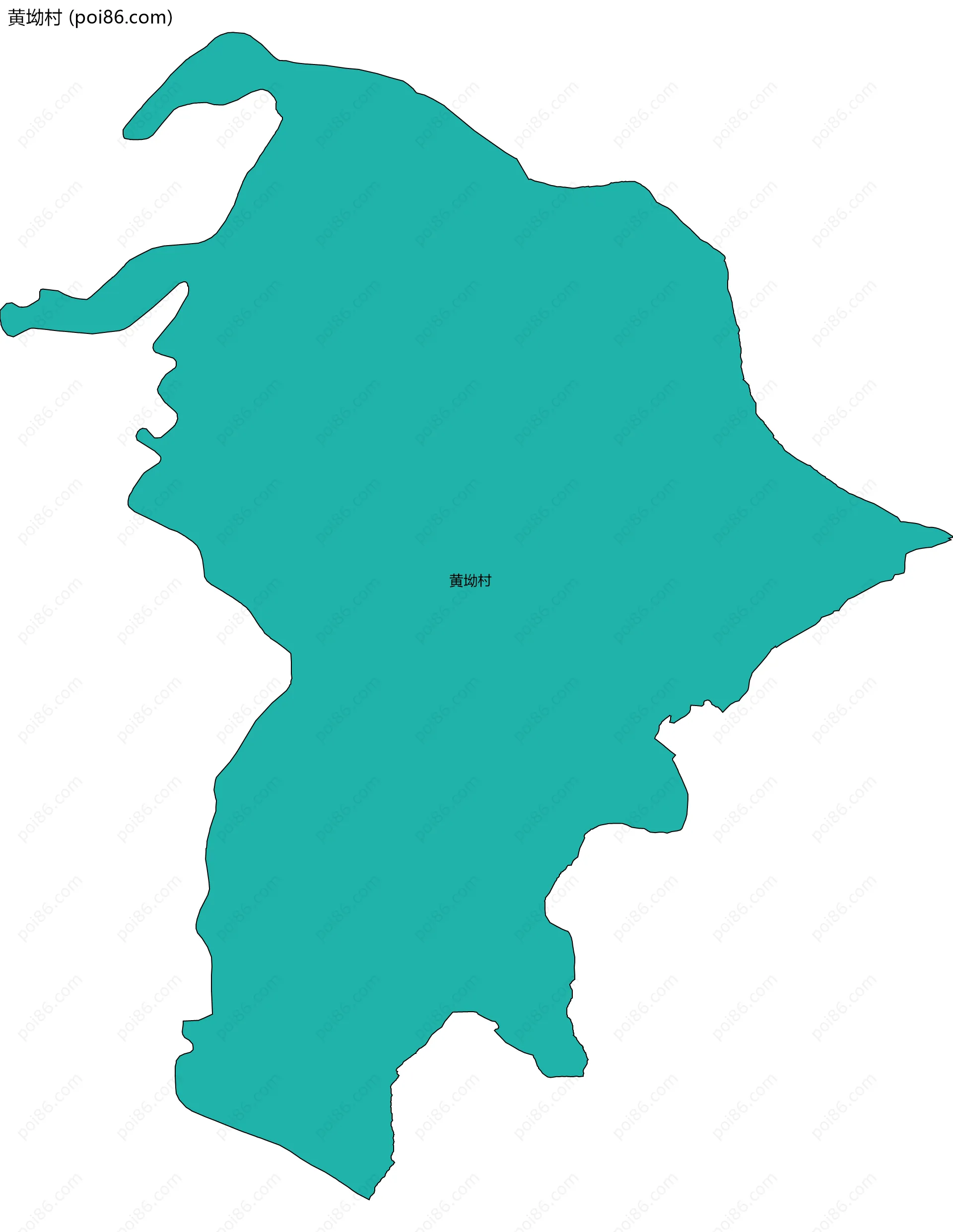 黄坳村边界地图