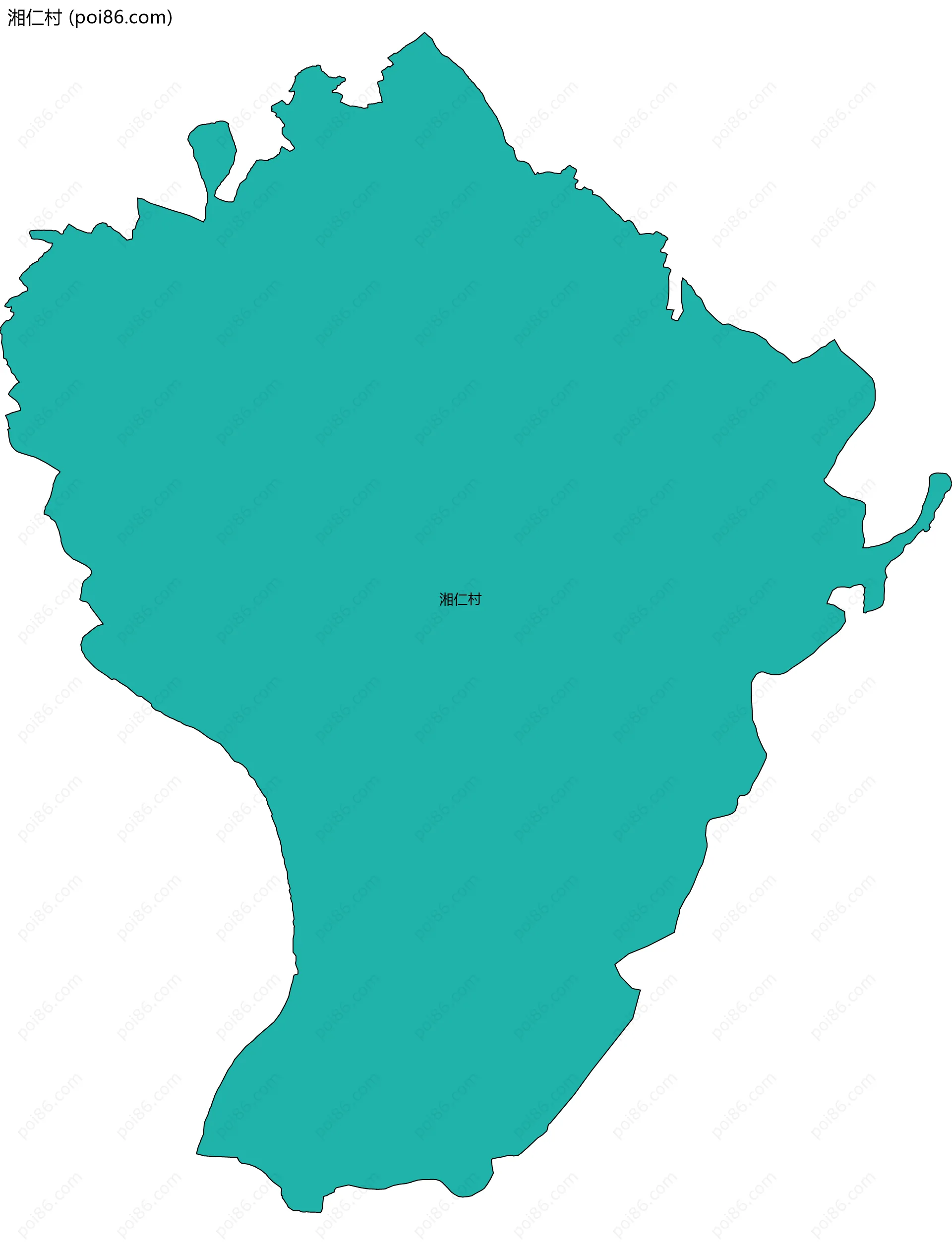 湘仁村边界地图