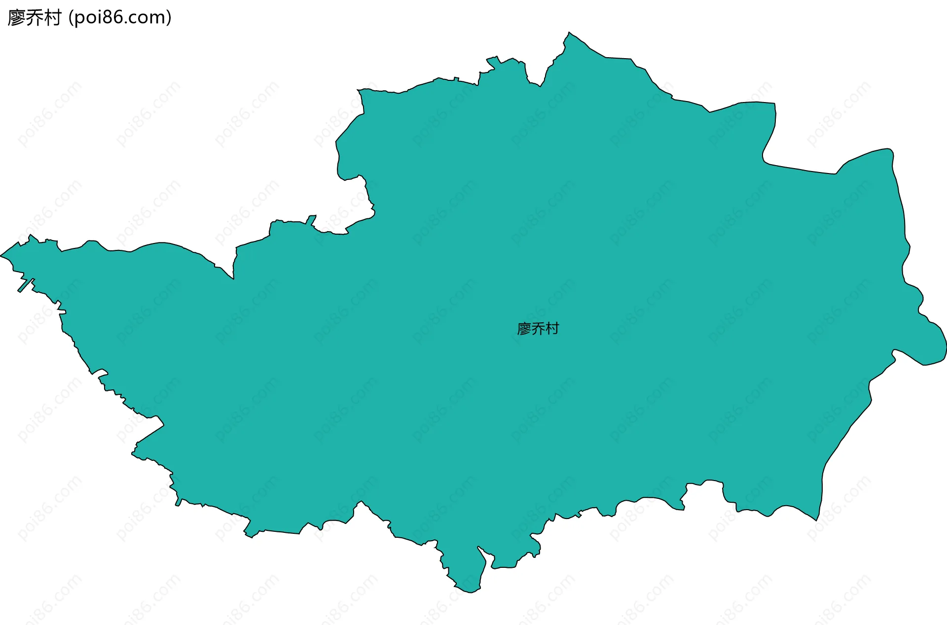 廖乔村边界地图