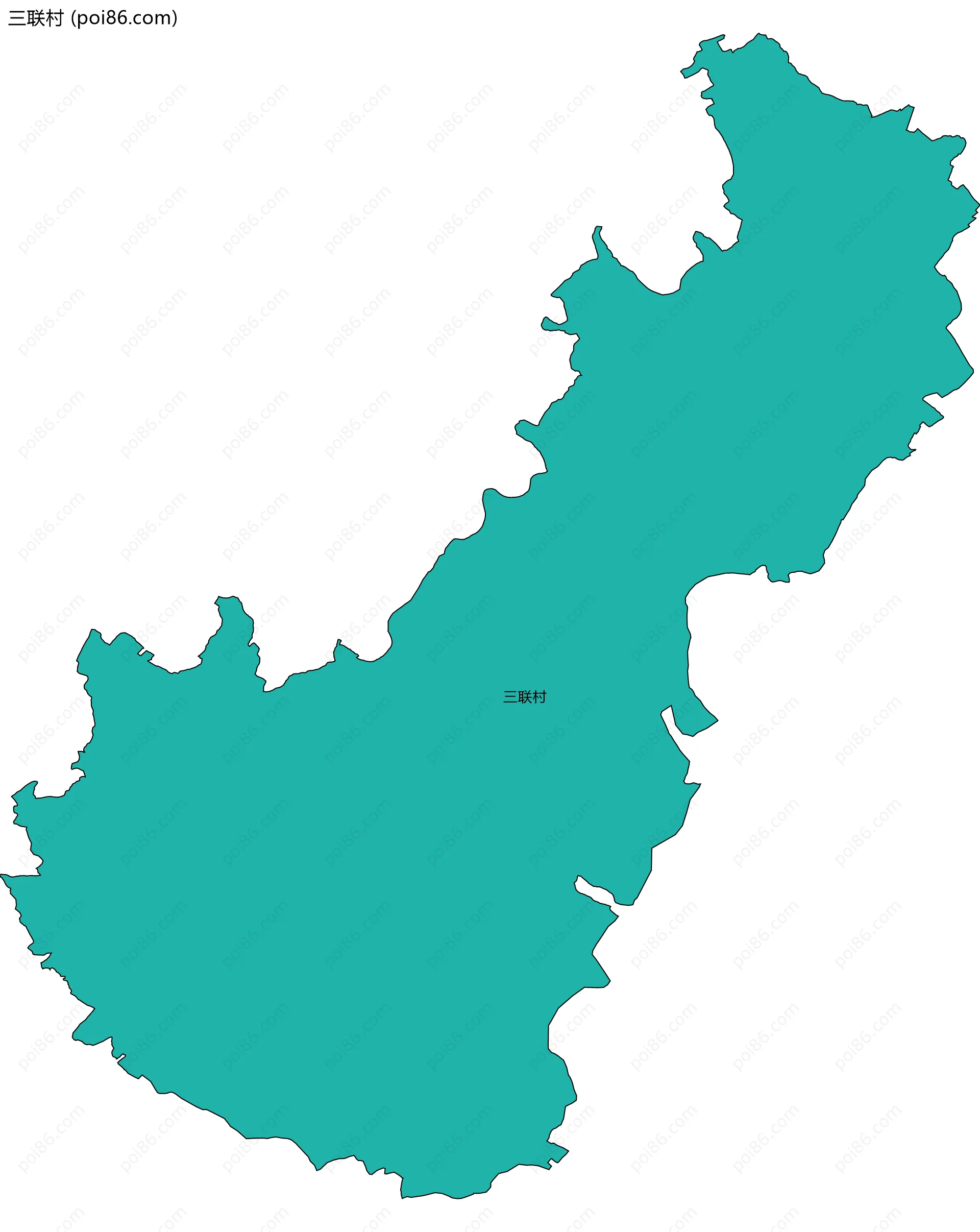 三联村边界地图