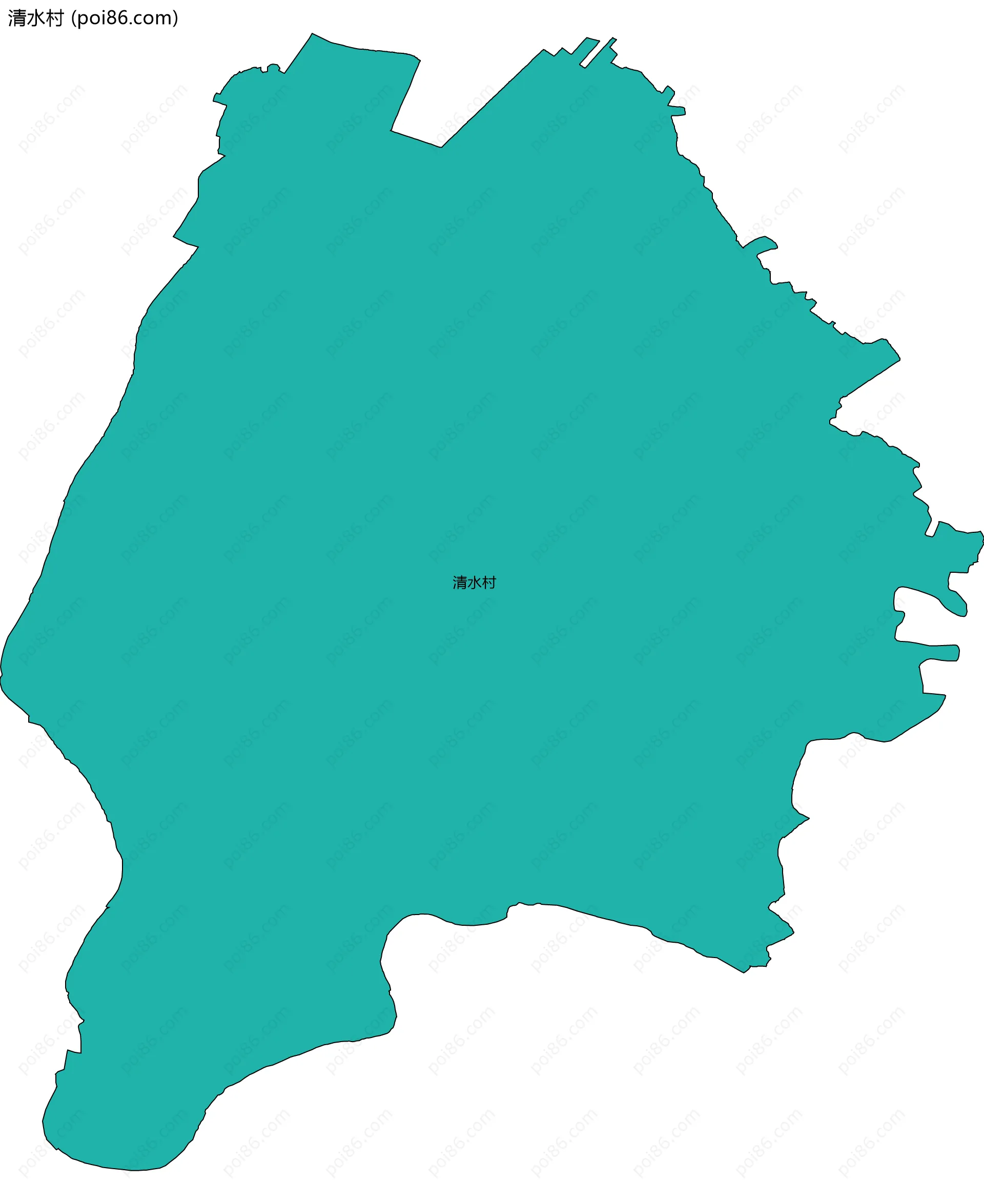 清水村边界地图