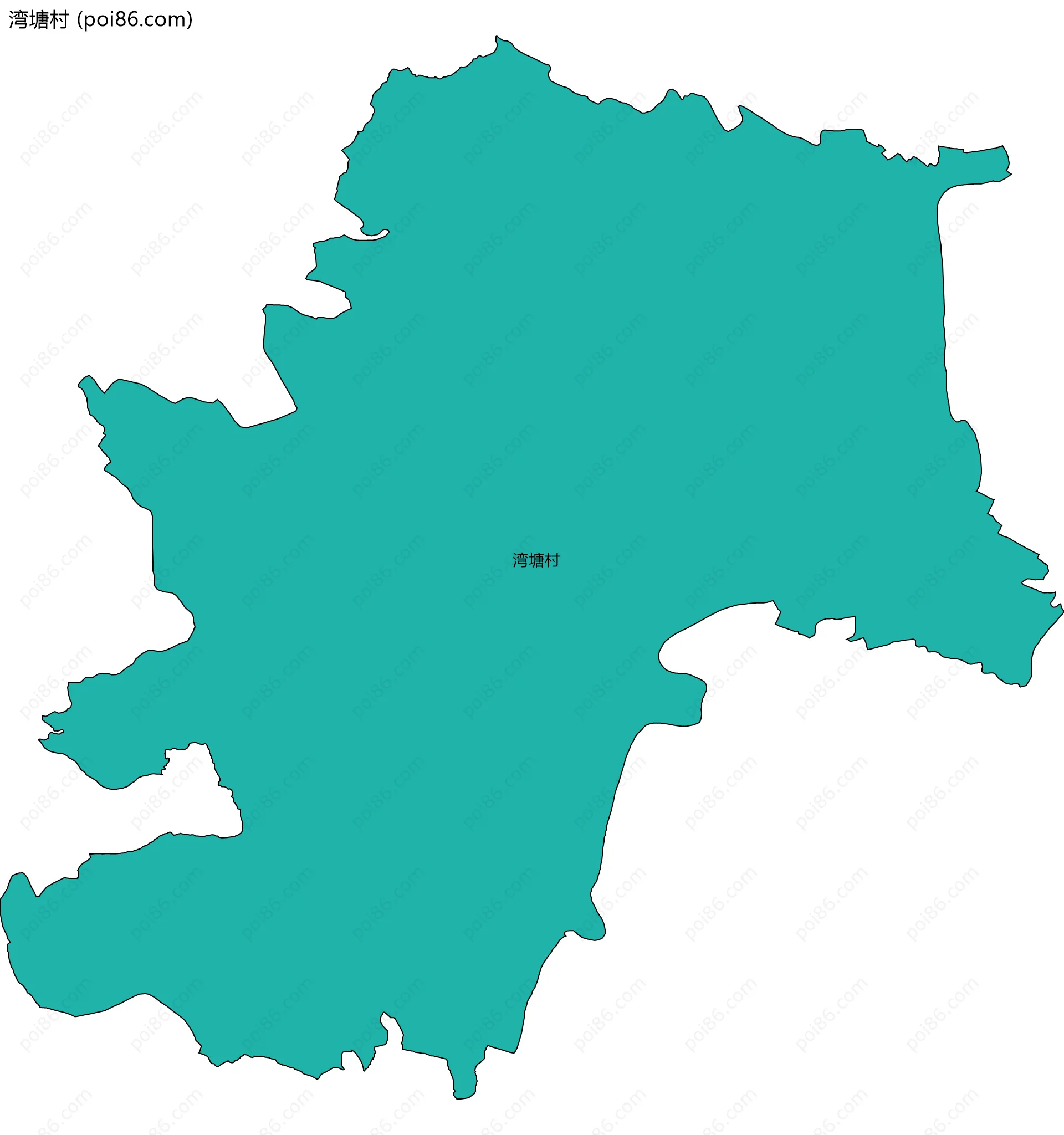湾塘村边界地图