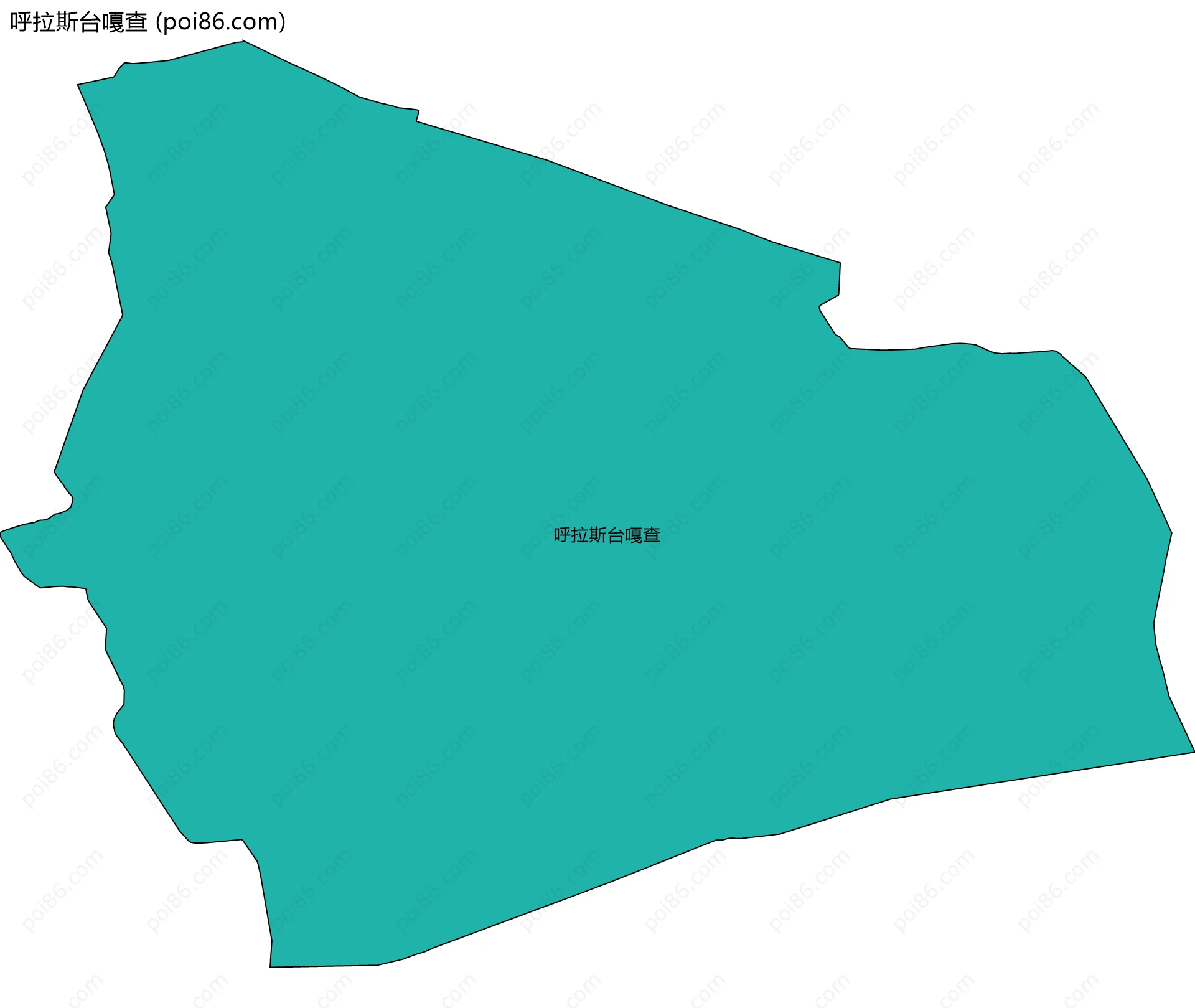 呼拉斯台嘎查边界地图