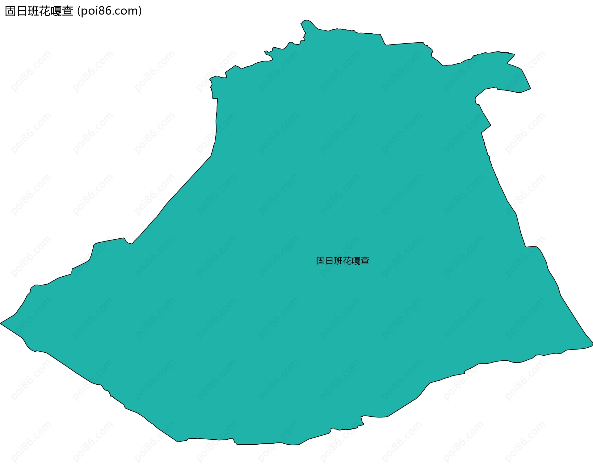 固日班花嘎查边界地图