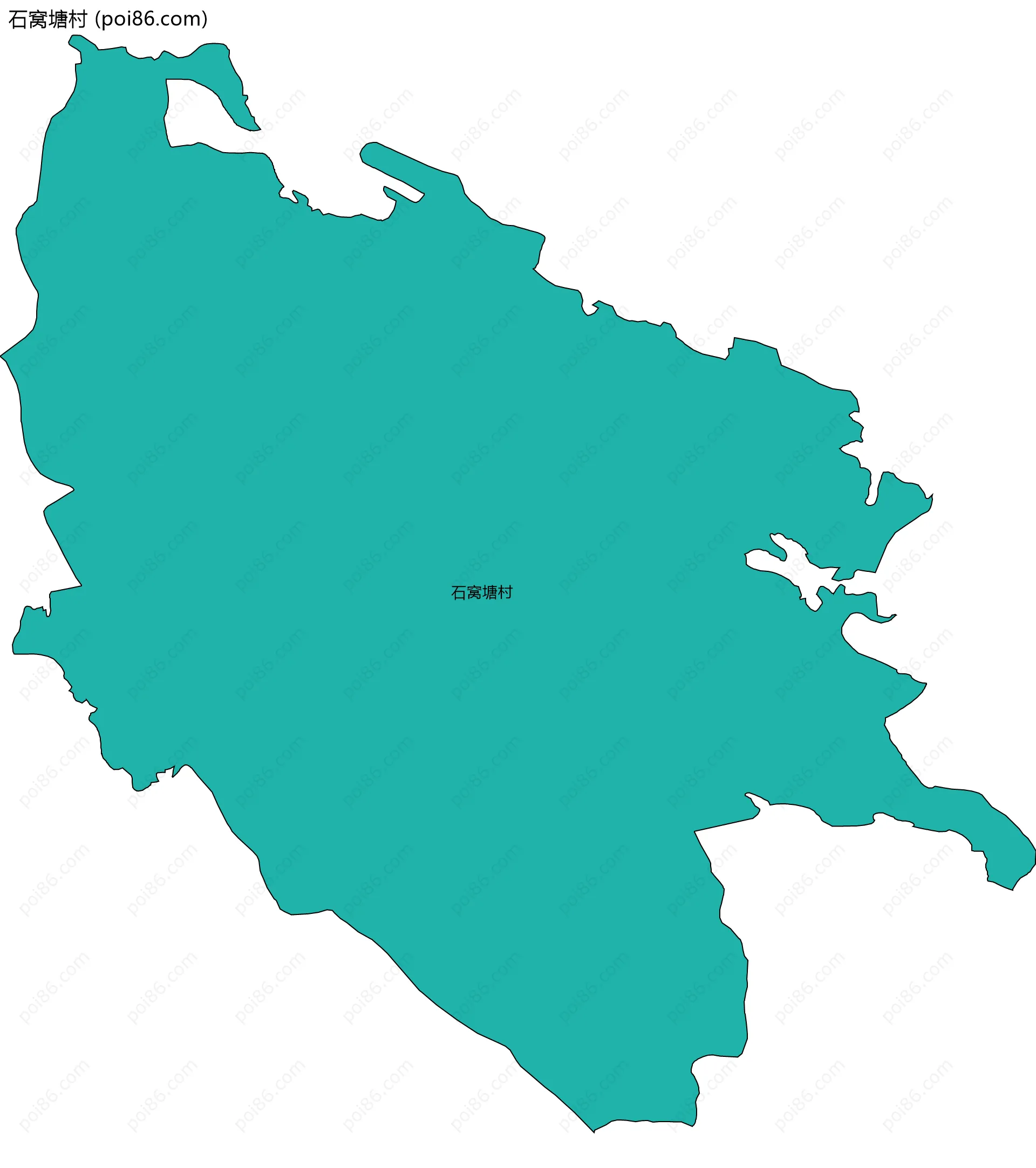 石窝塘村边界地图