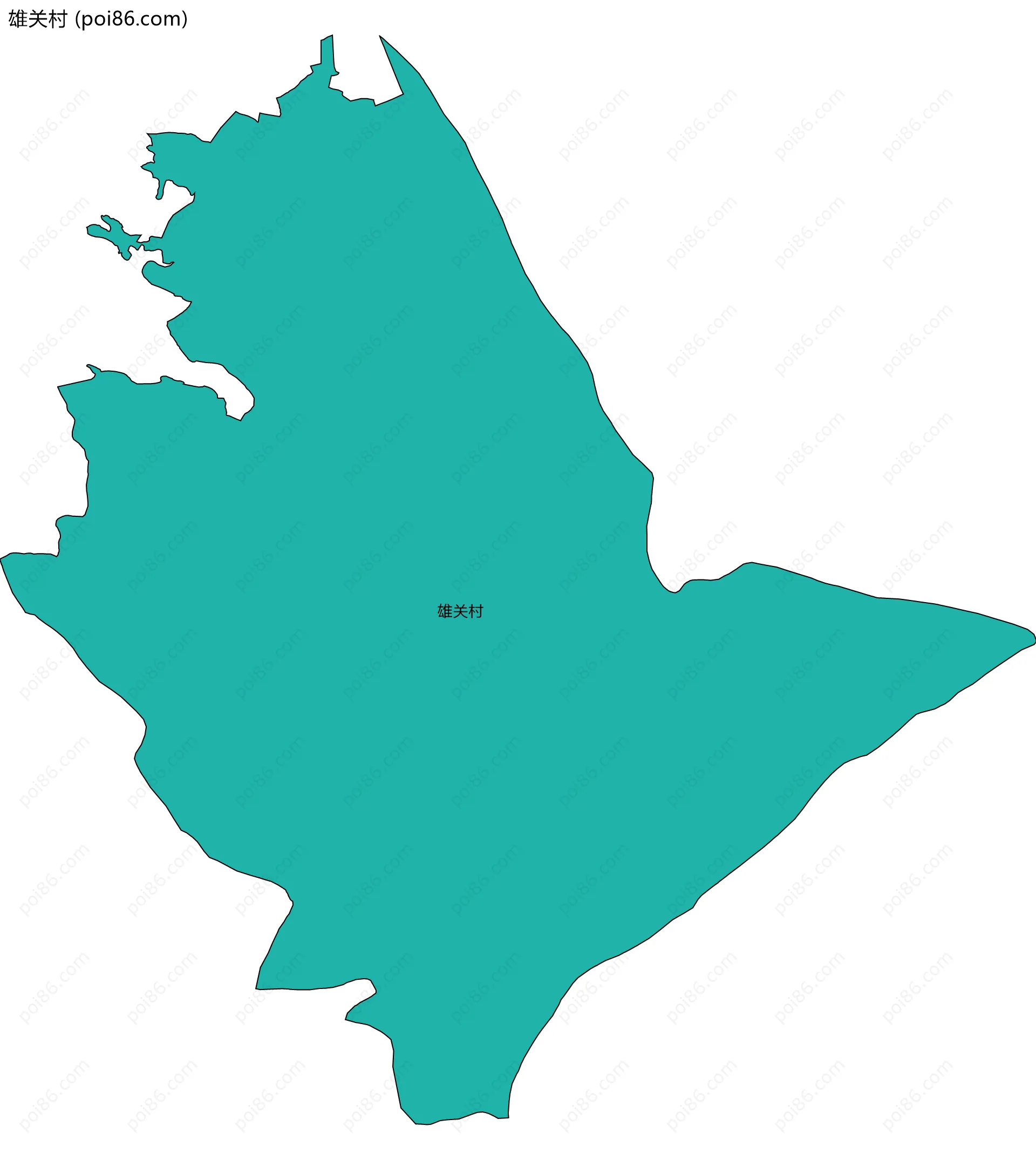 雄关村边界地图