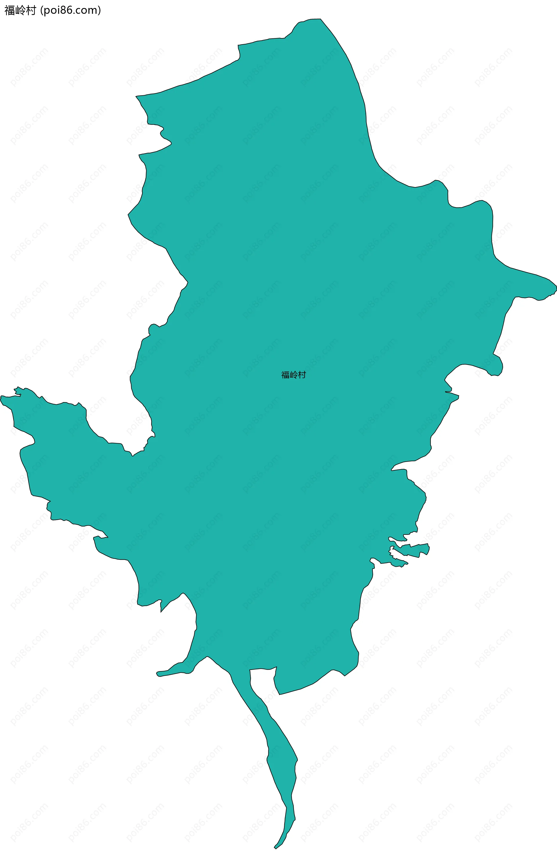 福岭村边界地图